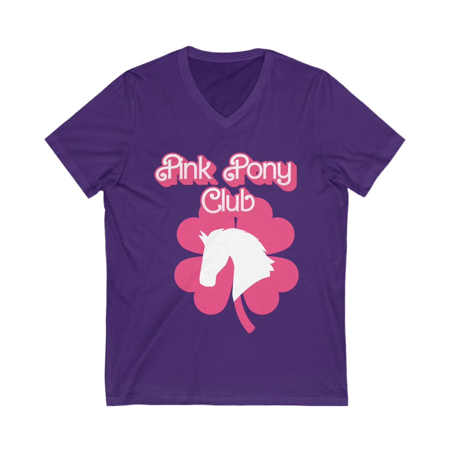 Pink Pony Club Unisex Jersey Short Sleeve V-Neck Tee