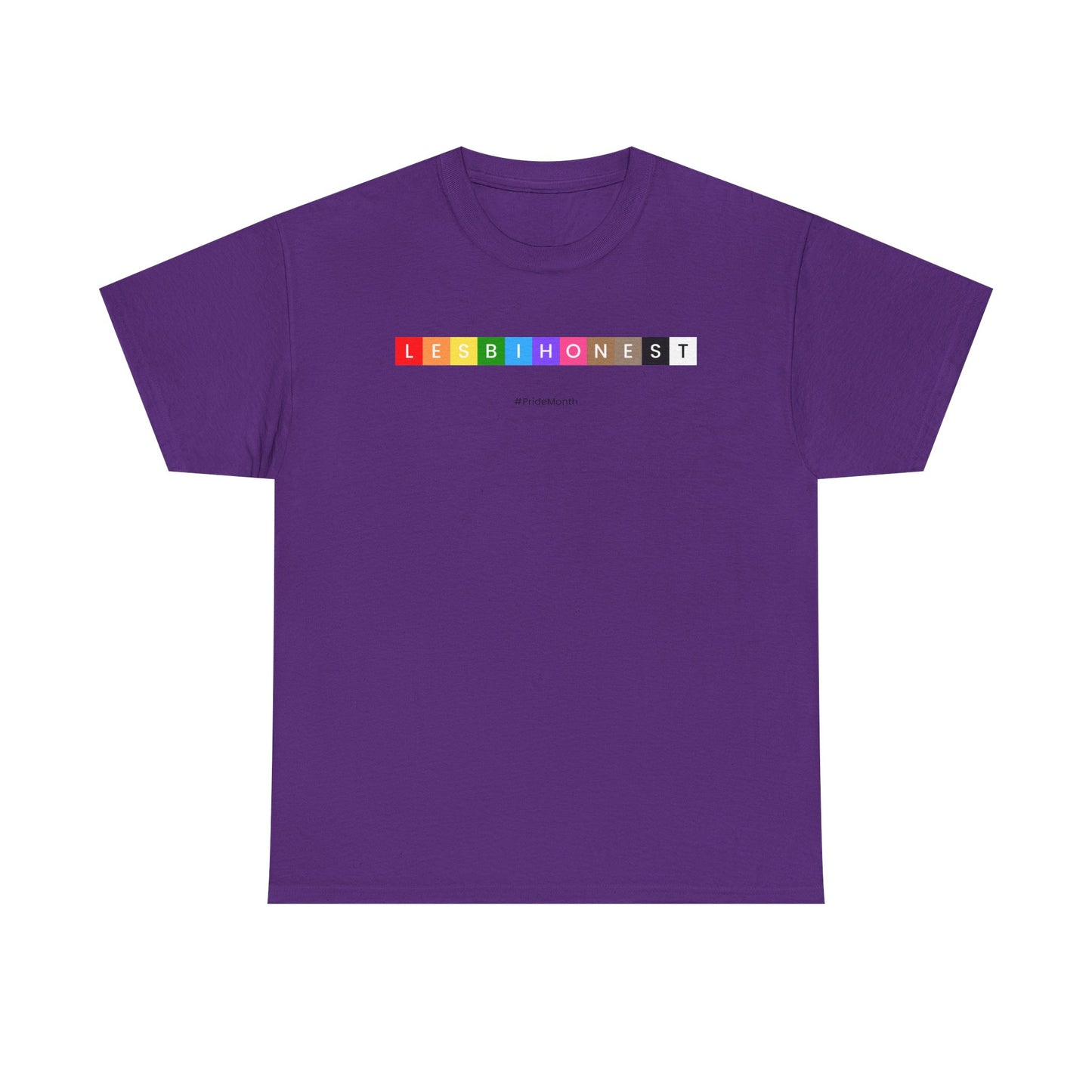 Lesbian Pride Unisex Heavy Cotton Tee - Colorful 'LESBIHONEST' Graphic Shirt