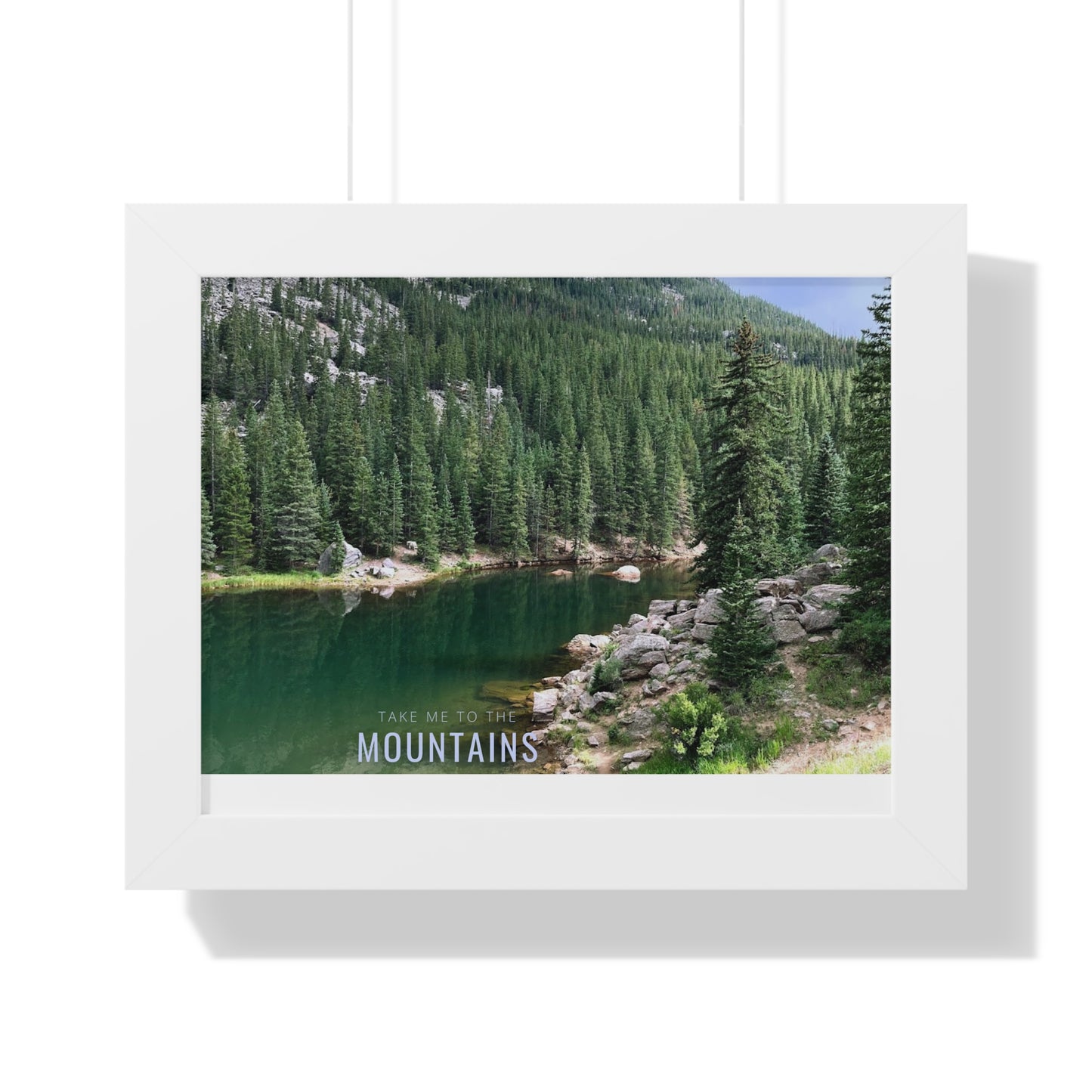 Take Me Back To The Mountains Framed Horizontal Poster
