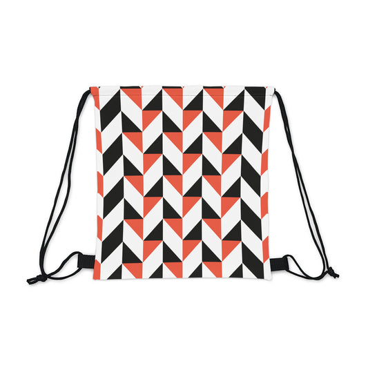 Black & Orange Outdoor Drawstring Bag