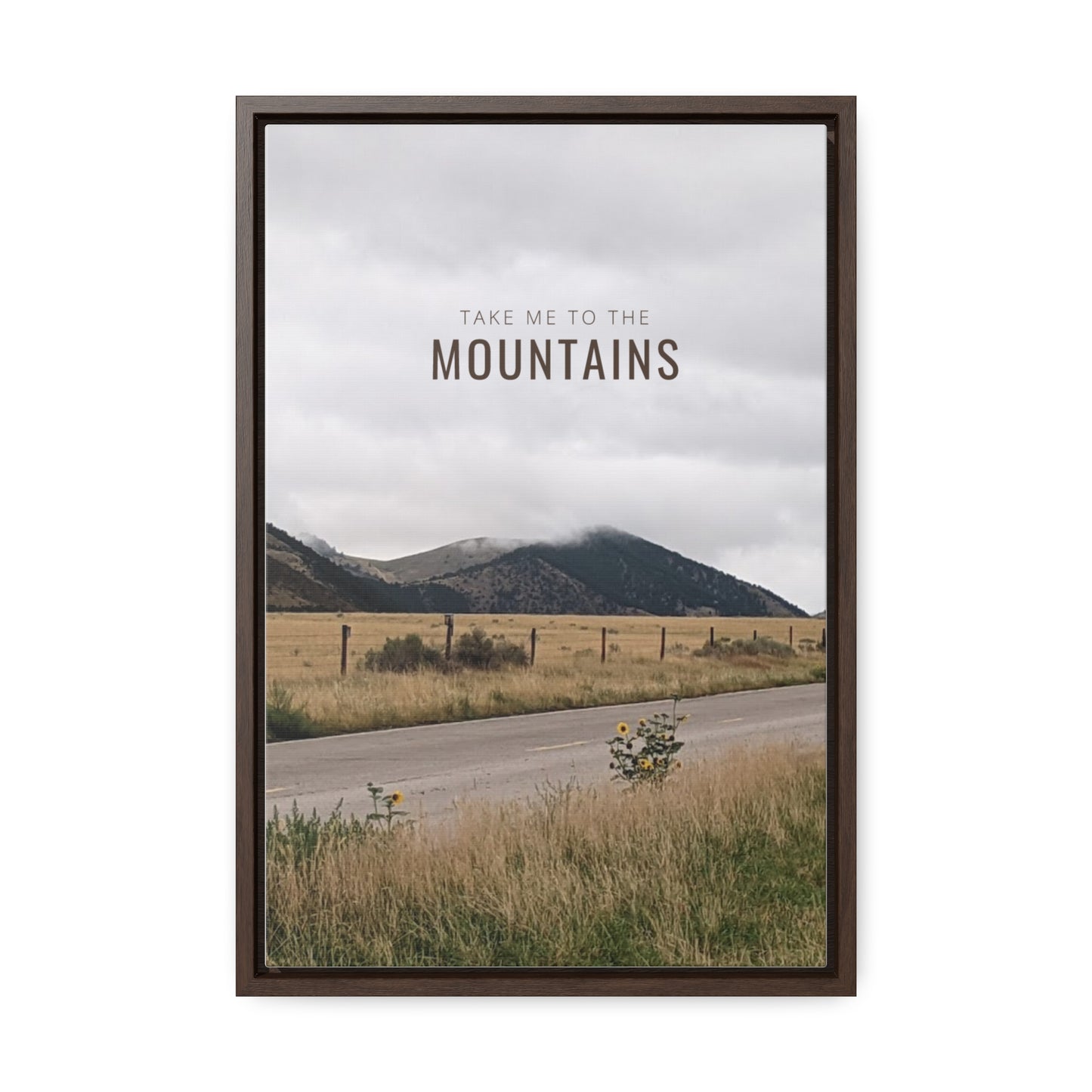 TAKE ME BACK TO THE MOUNTAINS Gallery Canvas Wraps, Vertical Frame
