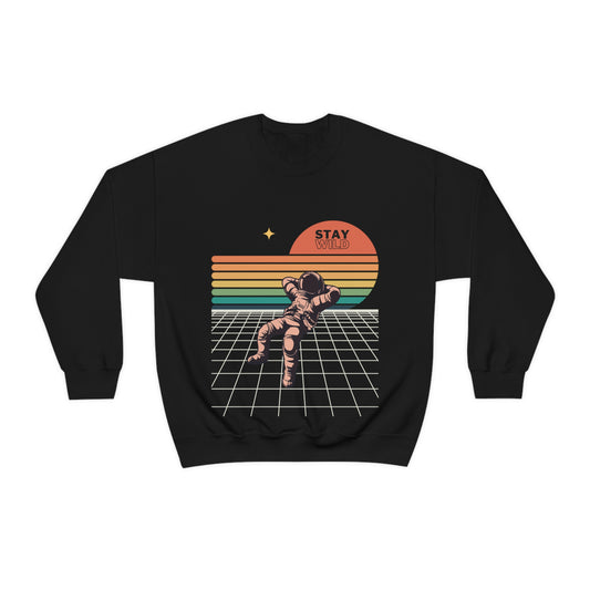 Astronaut STAY WILD Unisex Heavy Blend™ Crewneck Sweatshirt