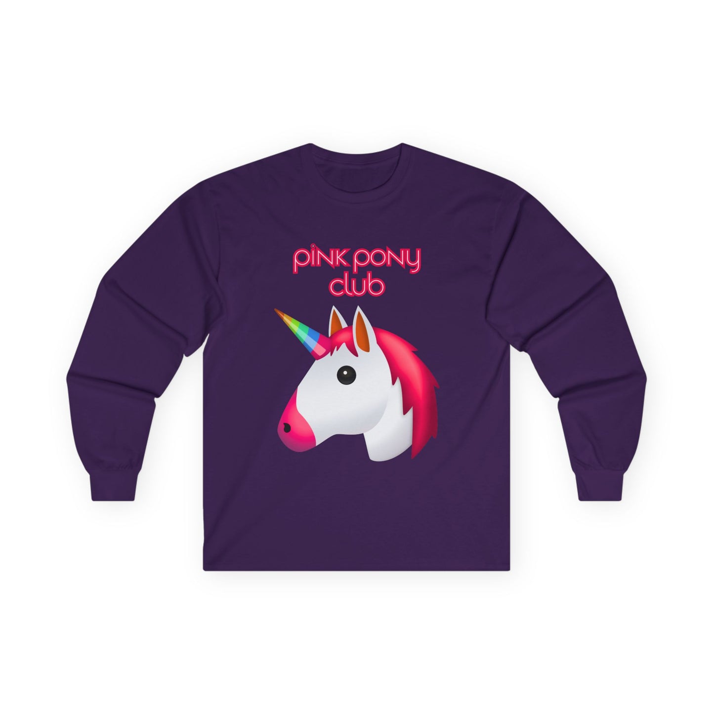 Unisex Unicorn Long Sleeve Tee - Pink Pony Club