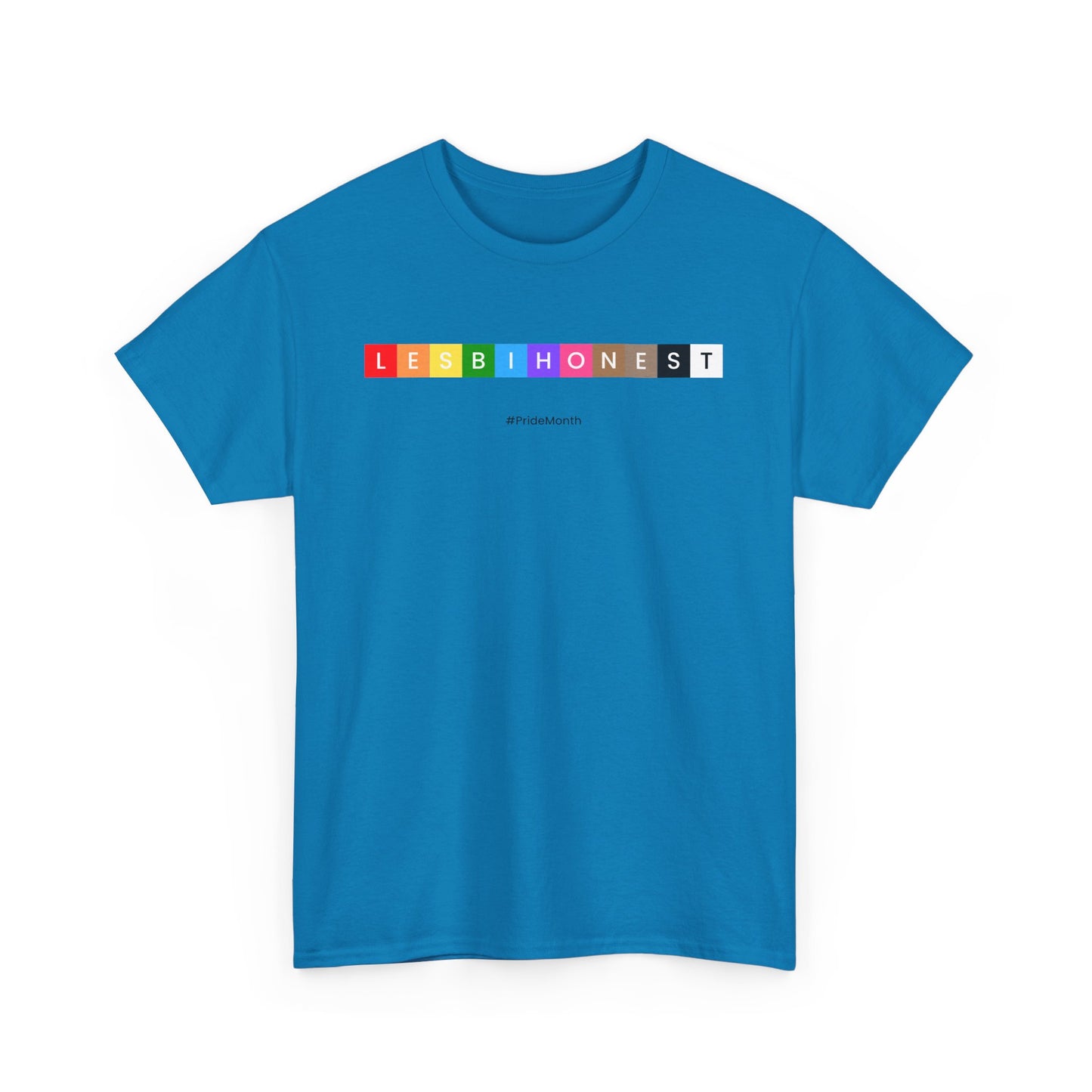 Lesbian Pride Unisex Heavy Cotton Tee - Colorful 'LESBIHONEST' Graphic Shirt