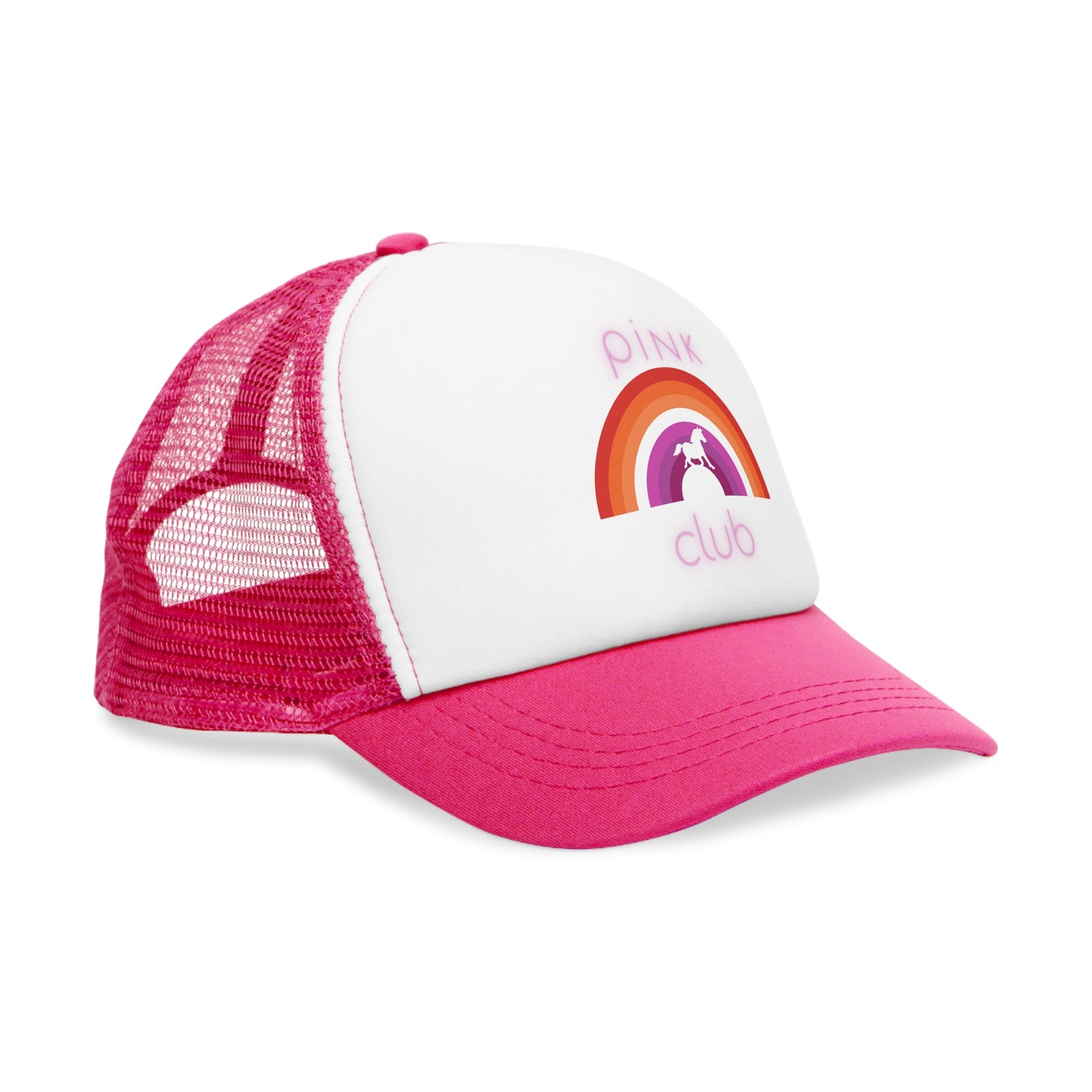 Pink Pony Club Lesbian Rainbow Mesh Cap
