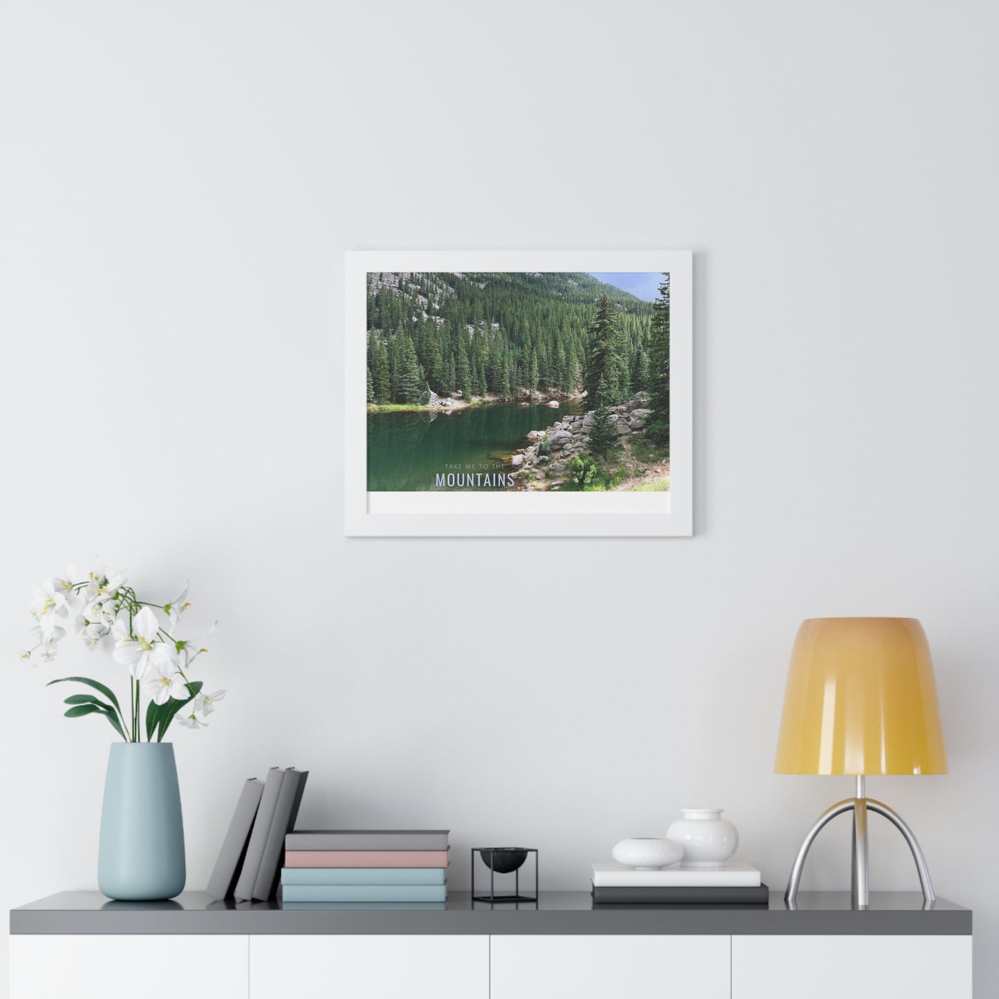 Take Me Back To The Mountains Framed Horizontal Poster