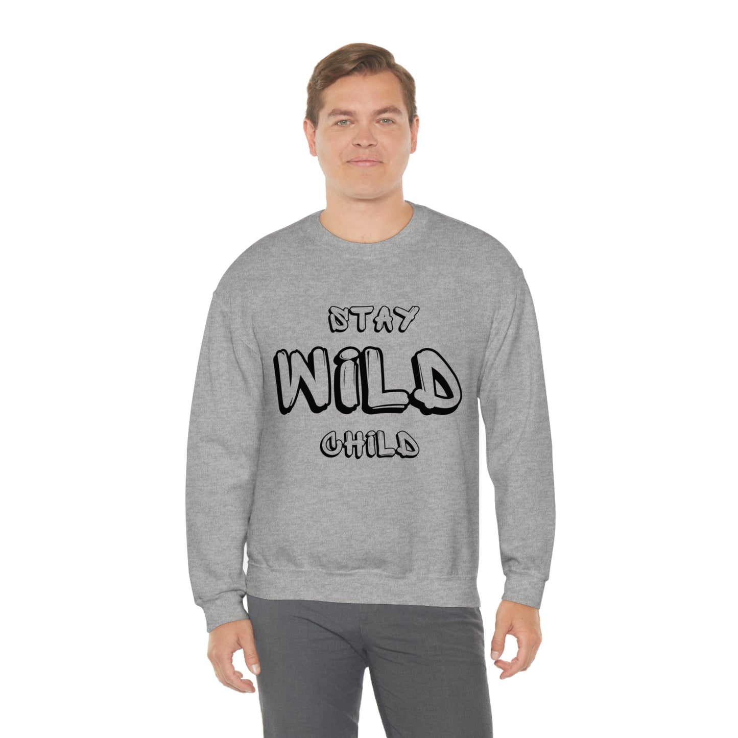 STAY WILD CHILD Unisex Heavy Blend™ Crewneck Sweatshirt