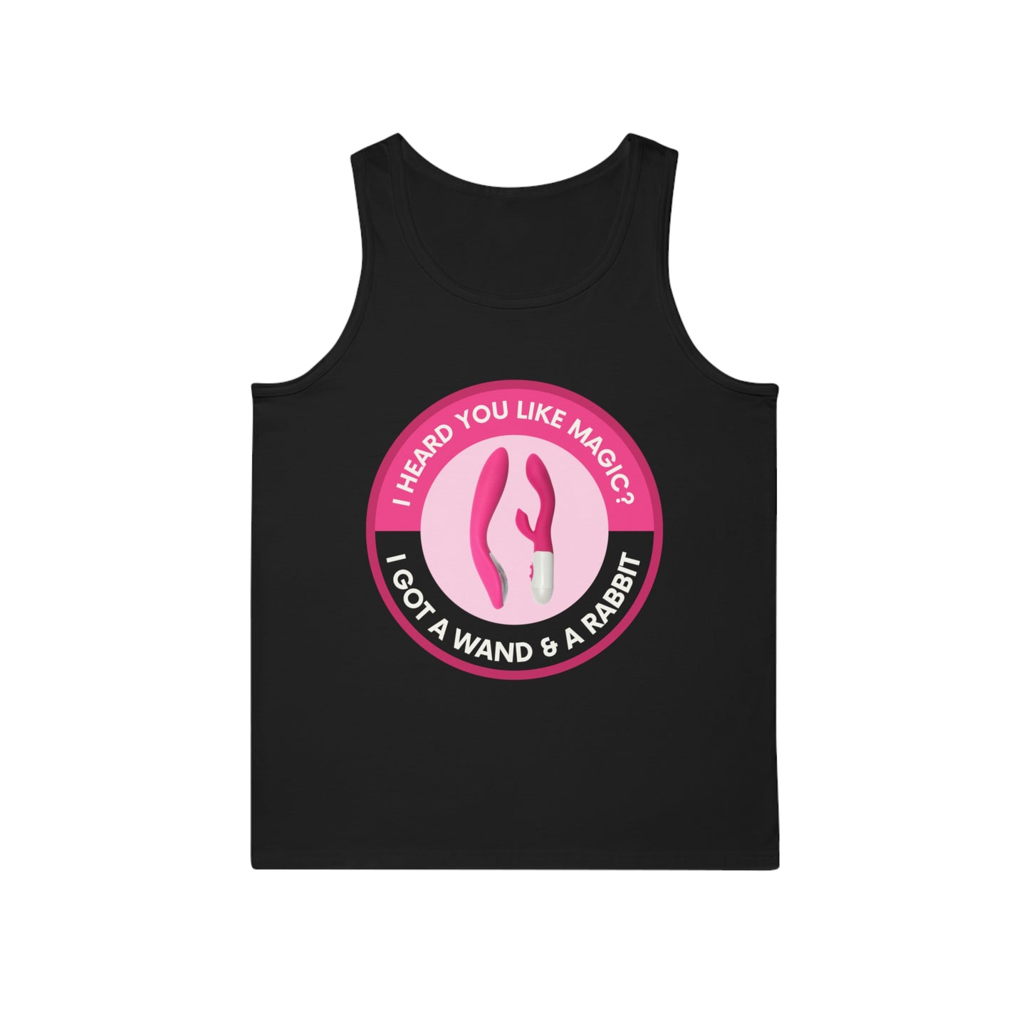 Wand & Rabbit Magic Themed Unisex Tank Top, Fun Stylish Tank, Gift for Her, Summer Apparel, Festival Wear, Playful Clothing