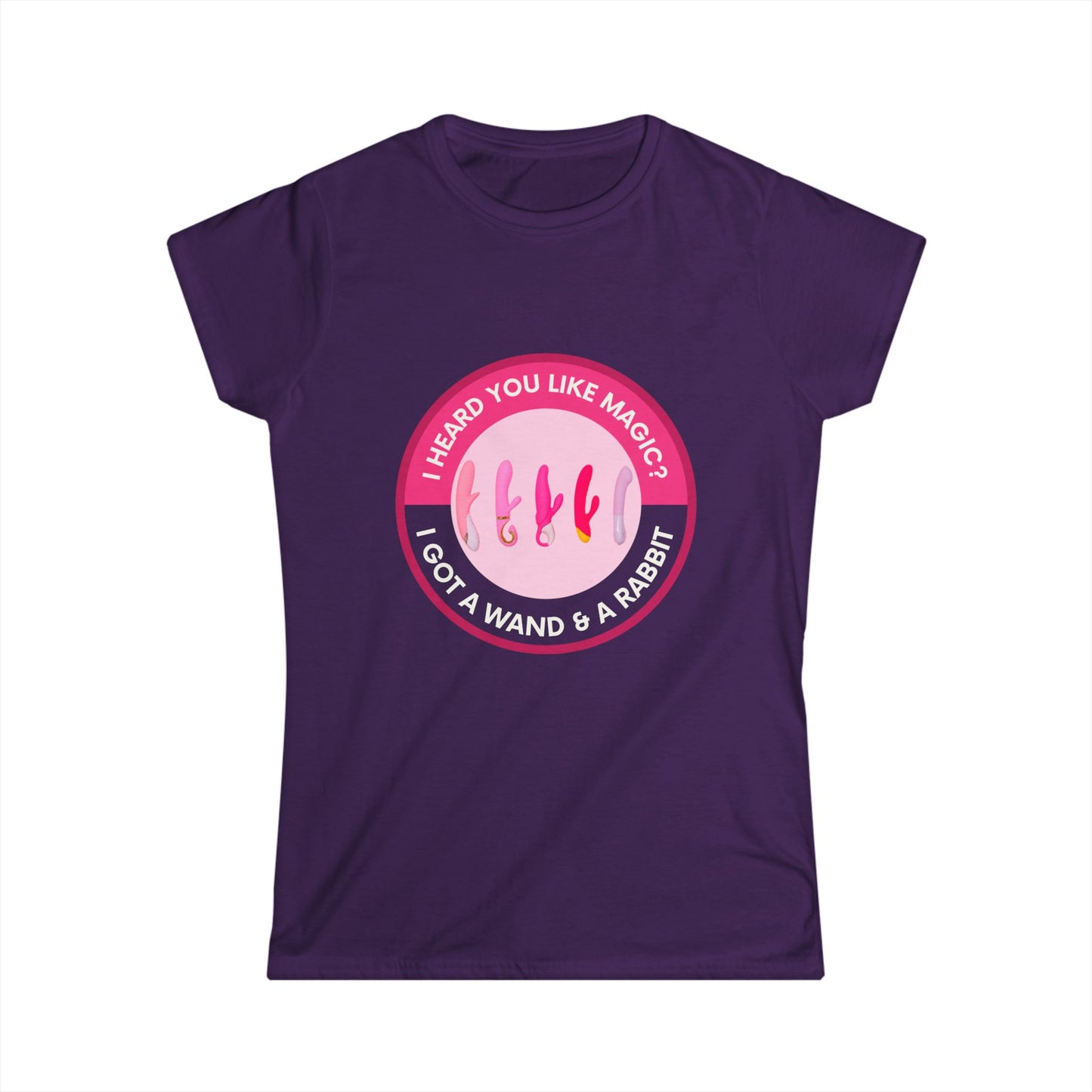 Wand & Rabbit Magic Lover's Softstyle Tee, I Heard You Like Magic, Cute Tee for Women, Perfect for Halloween & Birthdays, Gift for Wizards