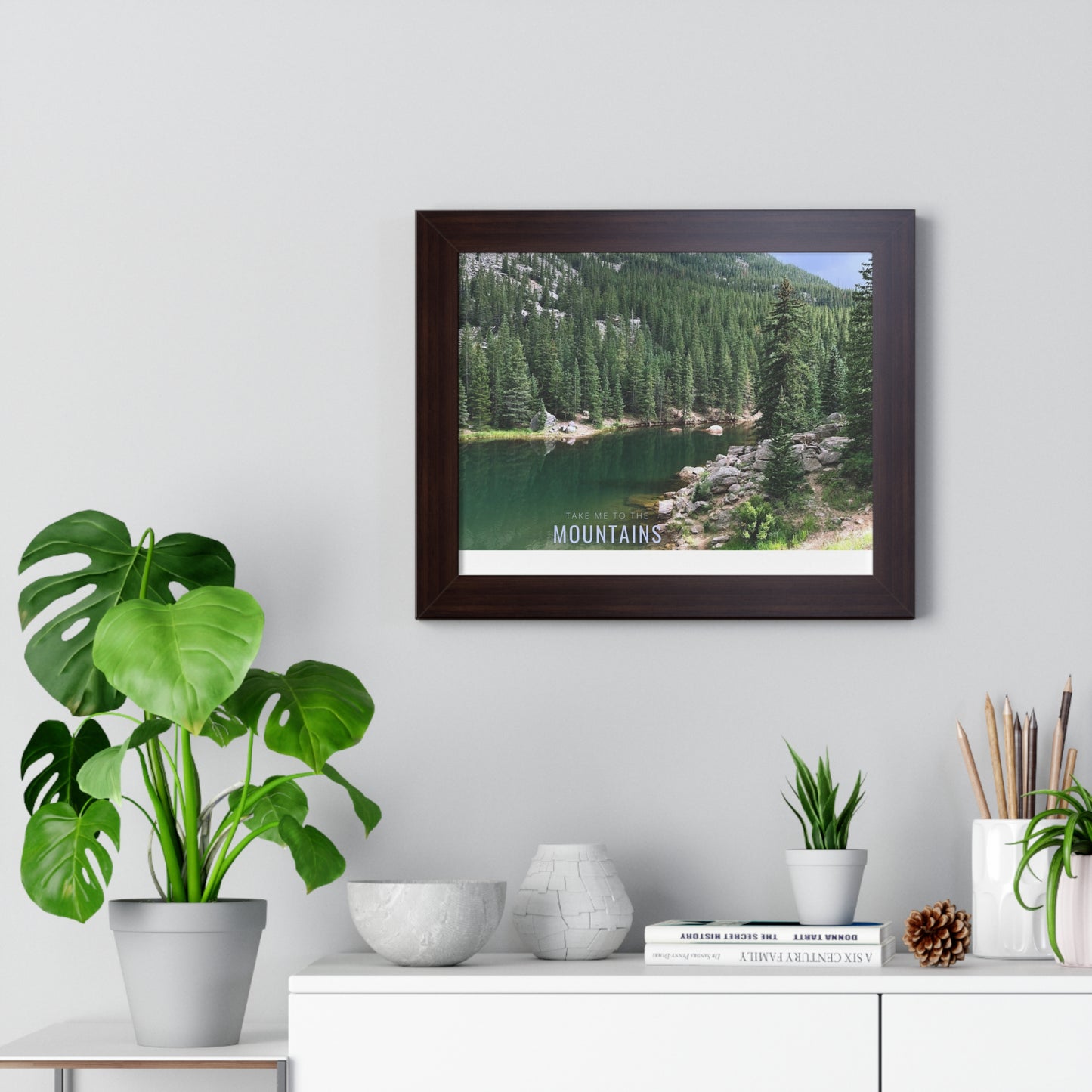Take Me Back To The Mountains Framed Horizontal Poster