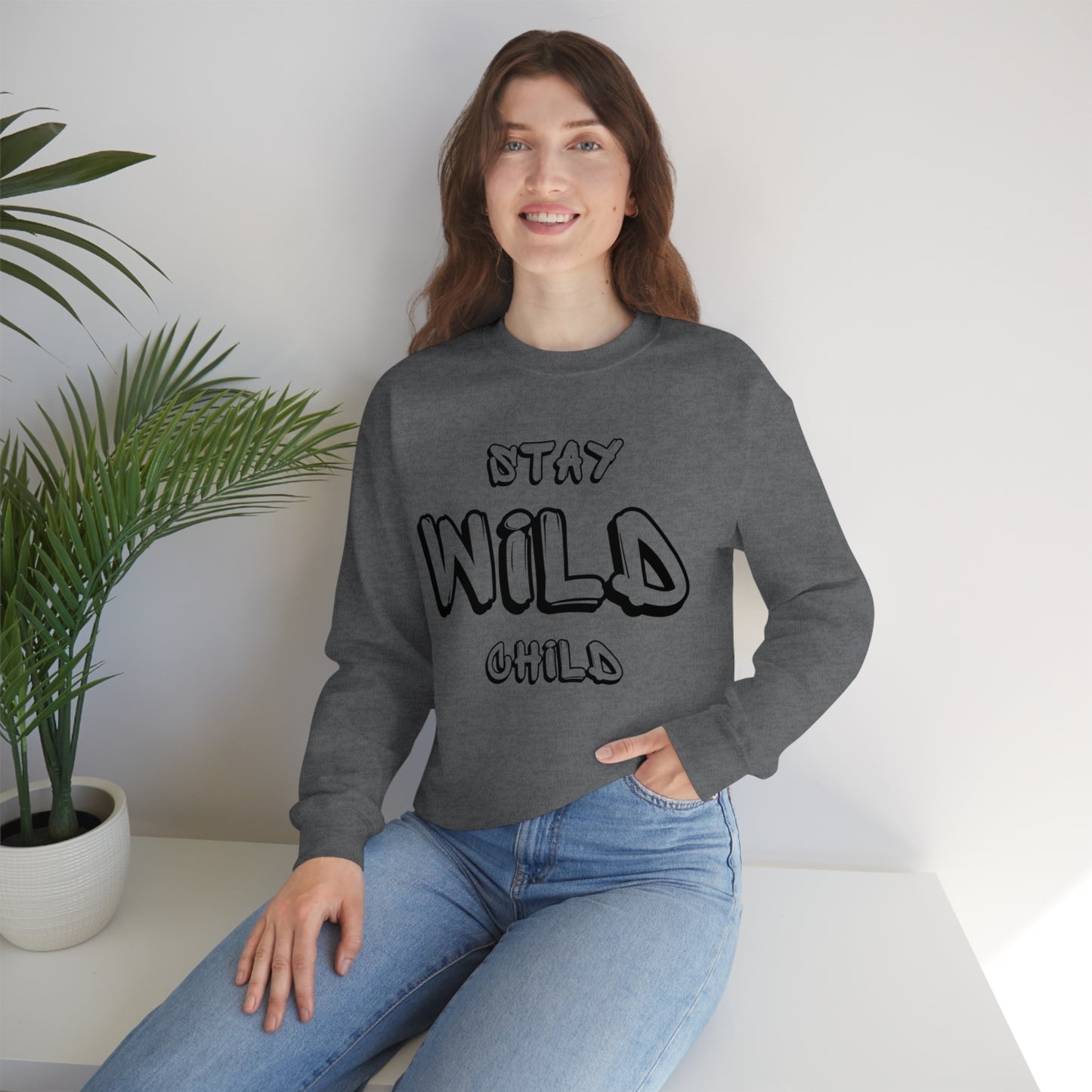 STAY WILD CHILD Unisex Heavy Blend™ Crewneck Sweatshirt
