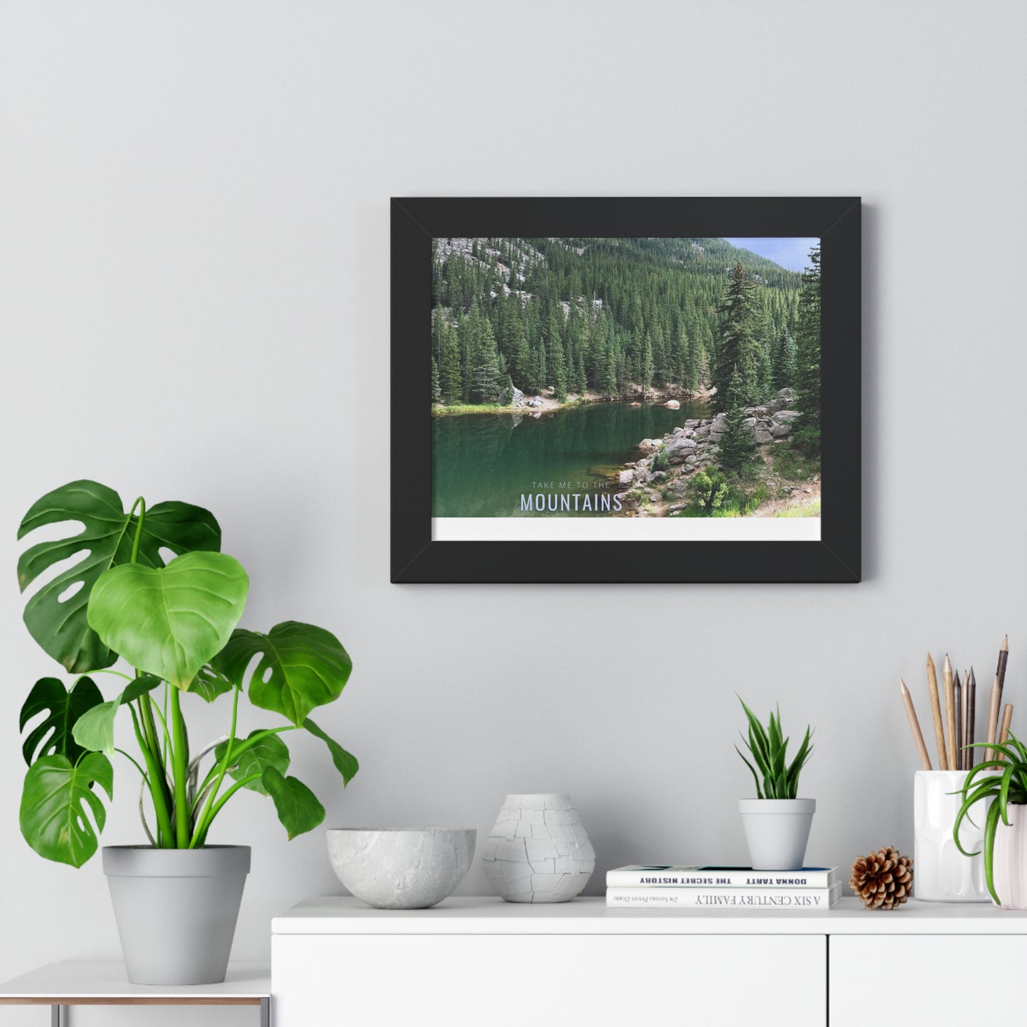 Take Me Back To The Mountains Framed Horizontal Poster