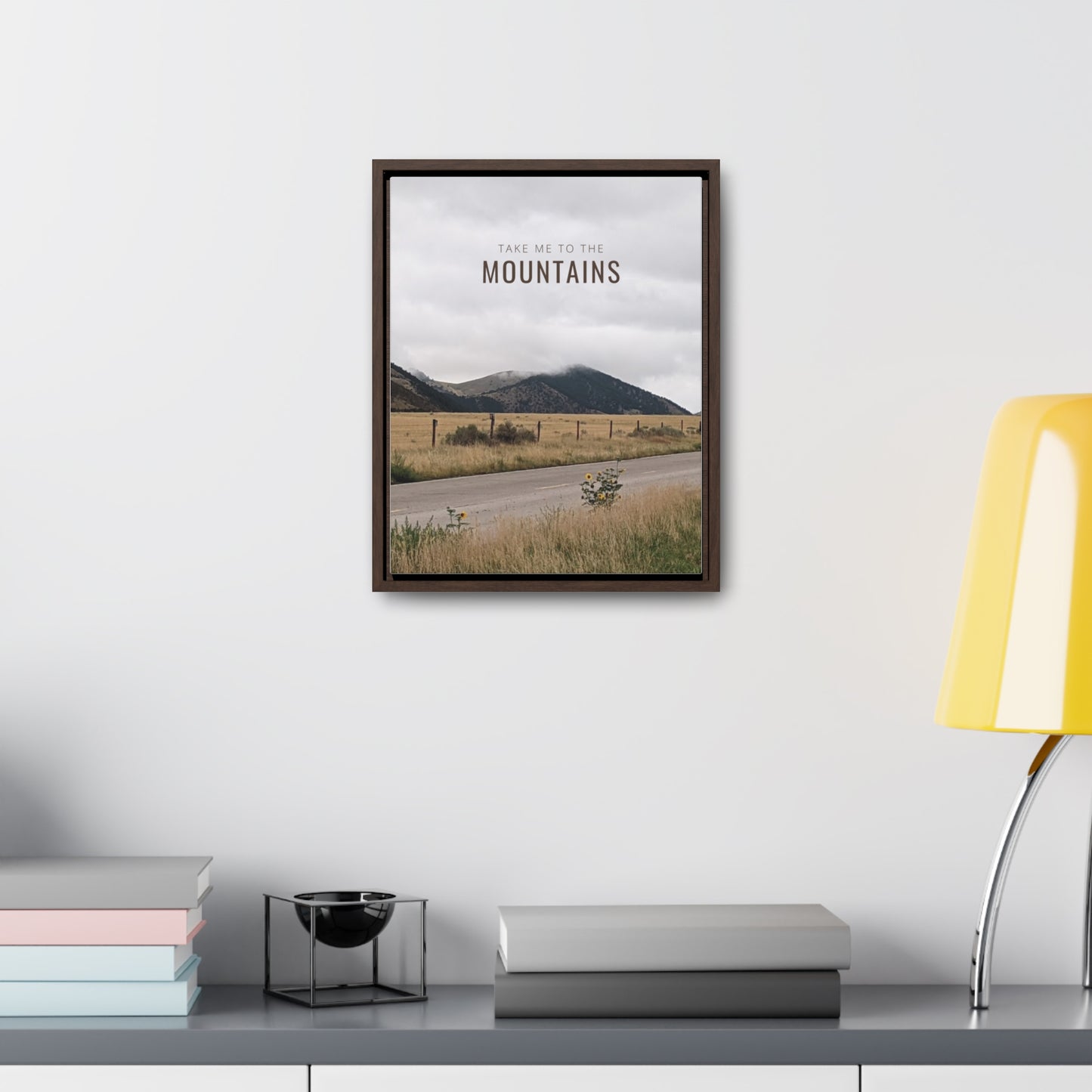 TAKE ME BACK TO THE MOUNTAINS Gallery Canvas Wraps, Vertical Frame