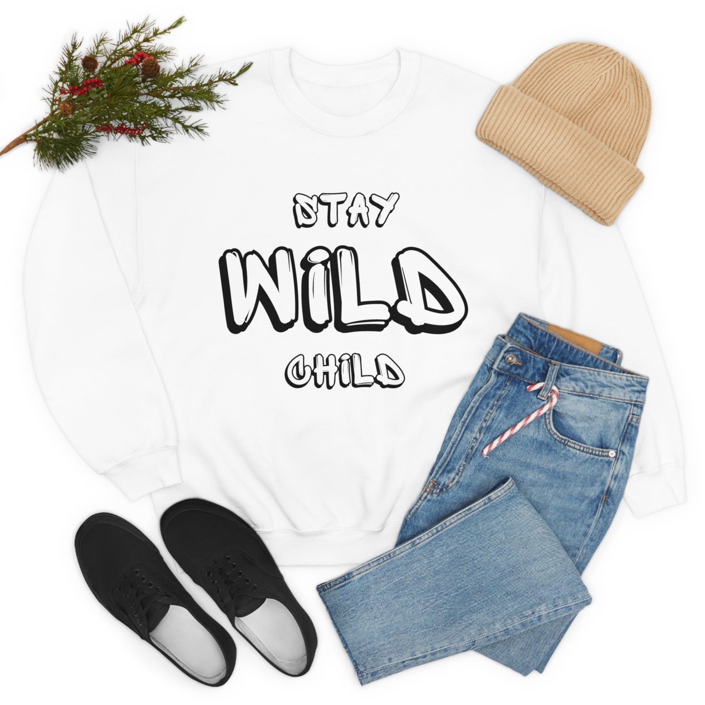 STAY WILD CHILD Unisex Heavy Blend™ Crewneck Sweatshirt