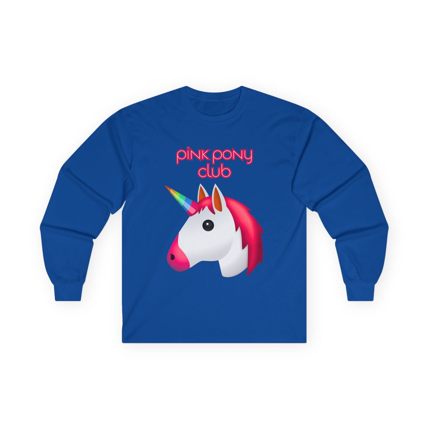 Unisex Unicorn Long Sleeve Tee - Pink Pony Club