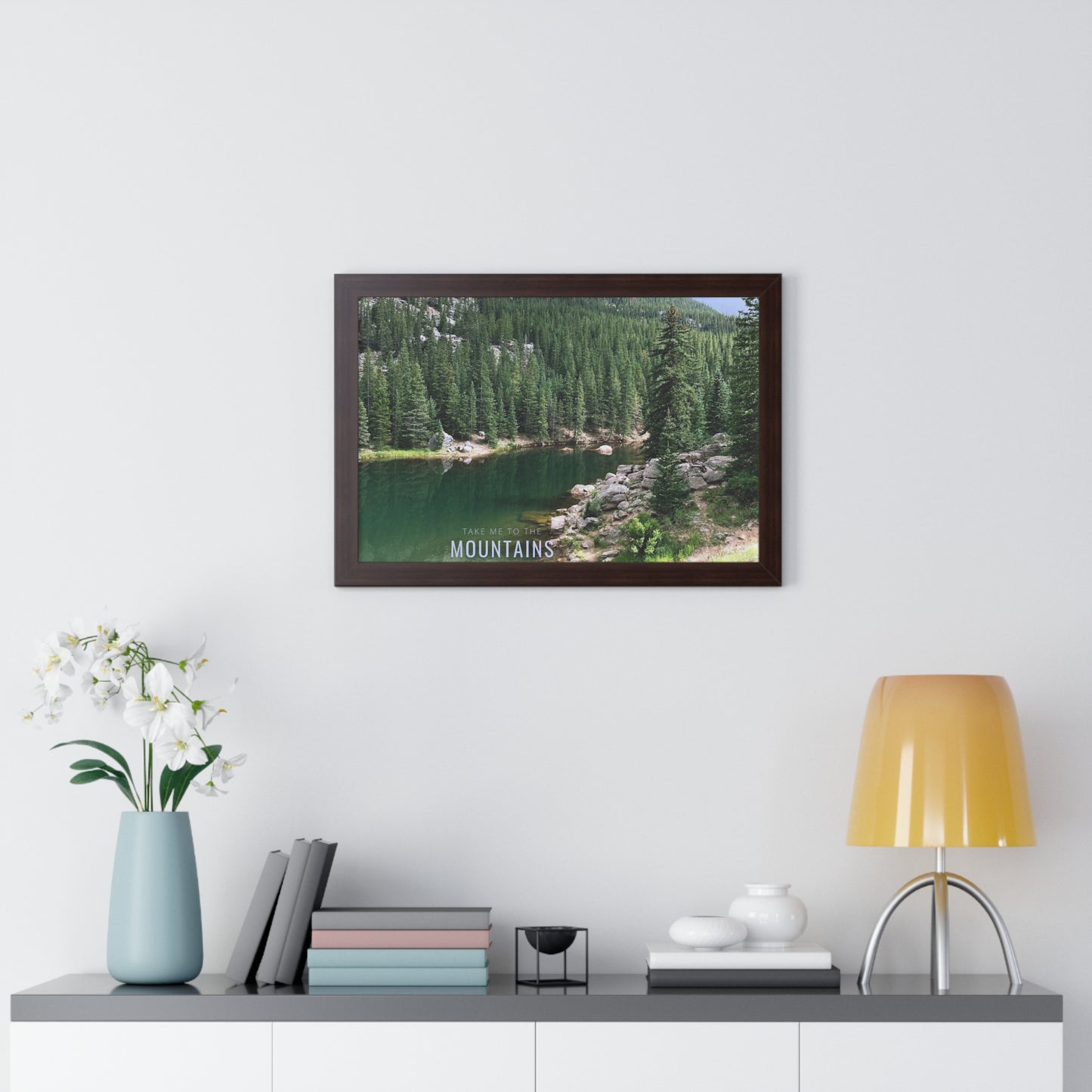Take Me Back To The Mountains Framed Horizontal Poster