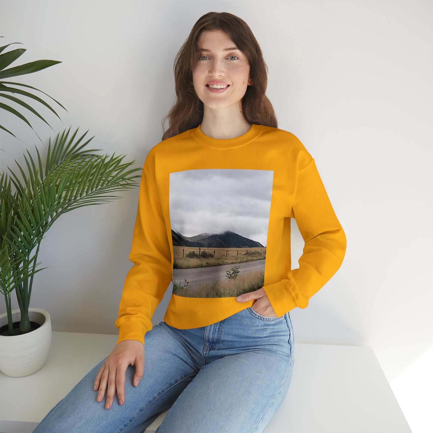 Montana Mountains Unisex Heavy Blend™ Crewneck Sweatshirt