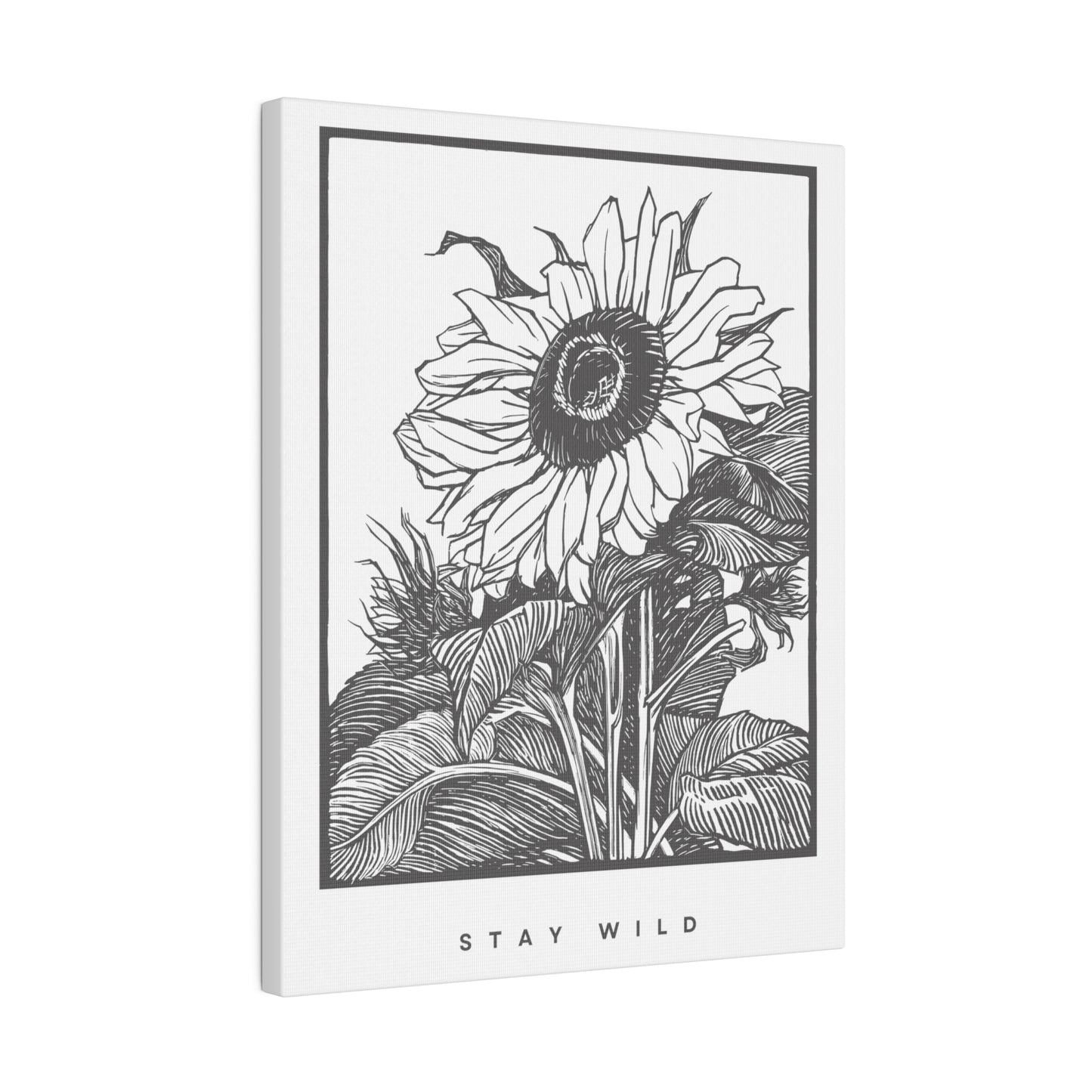 Sunflower STAY WILD Matte Canvas, Stretched, 0.75"