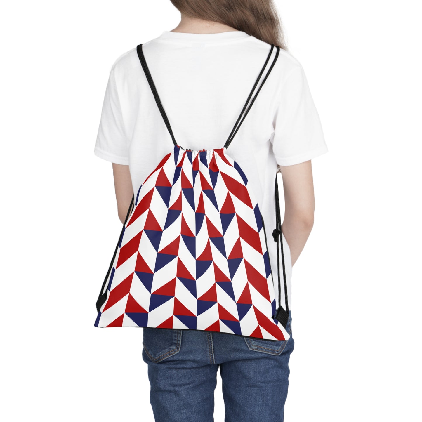 Red White & Blue Outdoor Drawstring Bag