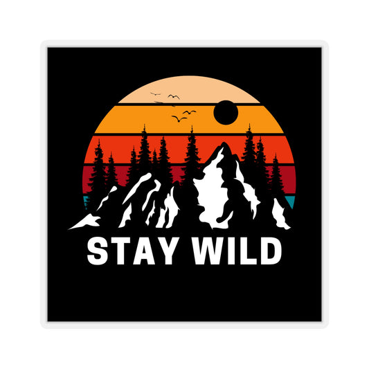 Mountain STAY WILD Kiss-Cut Stickers