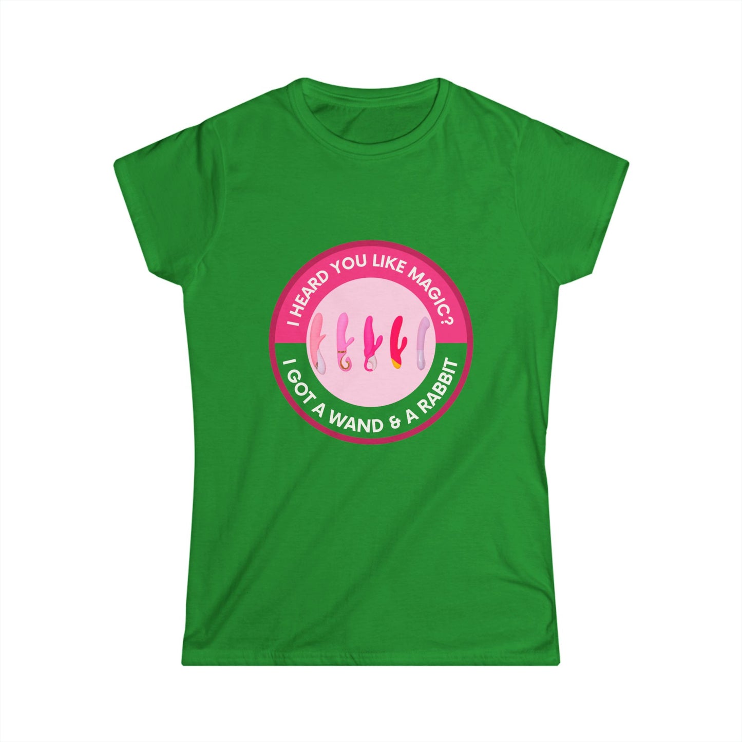 Wand & Rabbit Magic Lover's Softstyle Tee, I Heard You Like Magic, Cute Tee for Women, Perfect for Halloween & Birthdays, Gift for Wizards