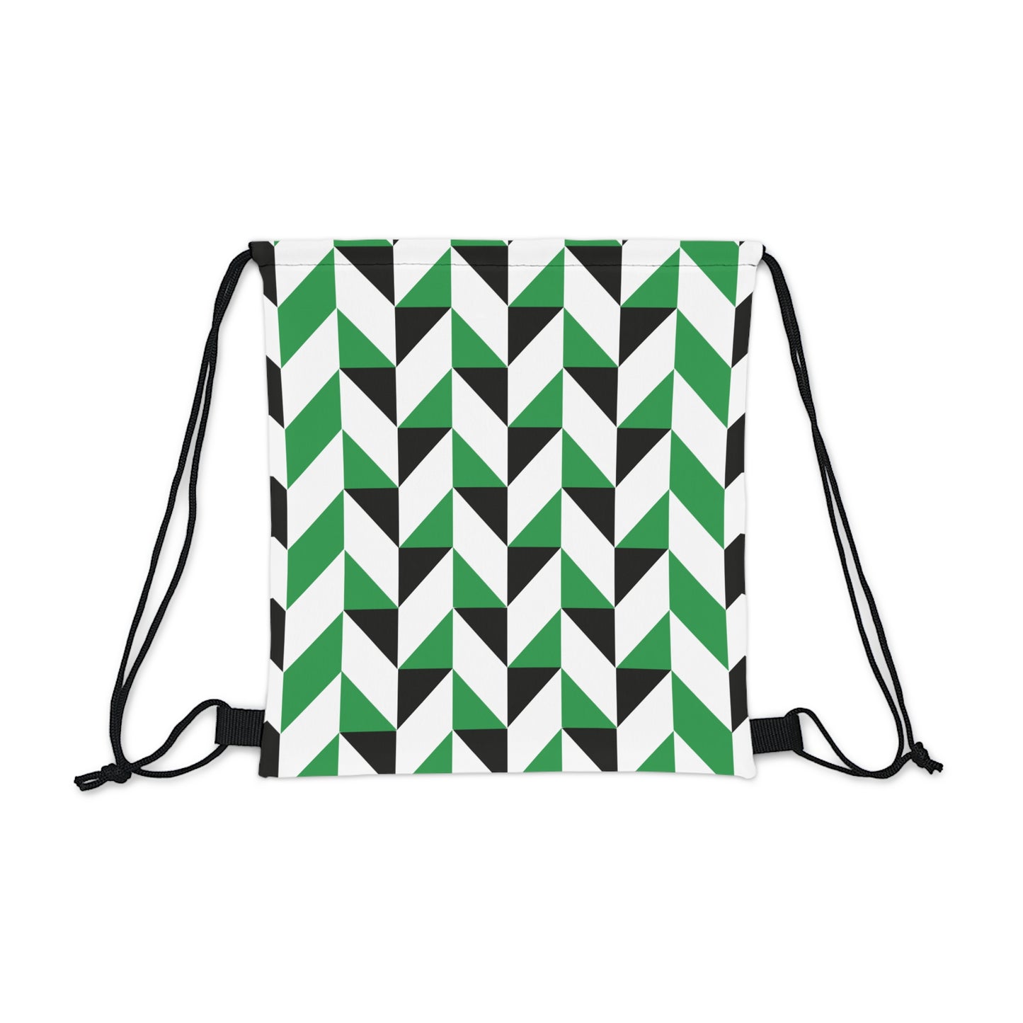 Green & Black Outdoor Drawstring Bag