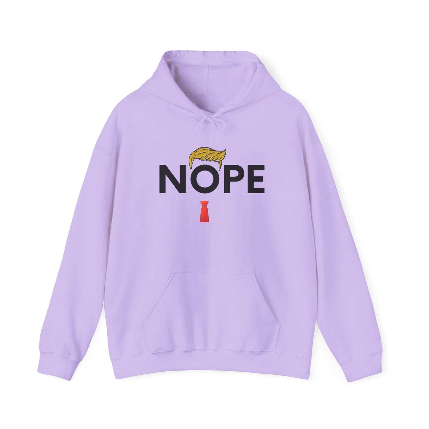 NOPE TRUMP Humorous Unisex Hooded Sweatshirt - Funny Quote, Casual Wear, Gift for Friends, Cool Hoodie, Everyday Comfort, Men & Women