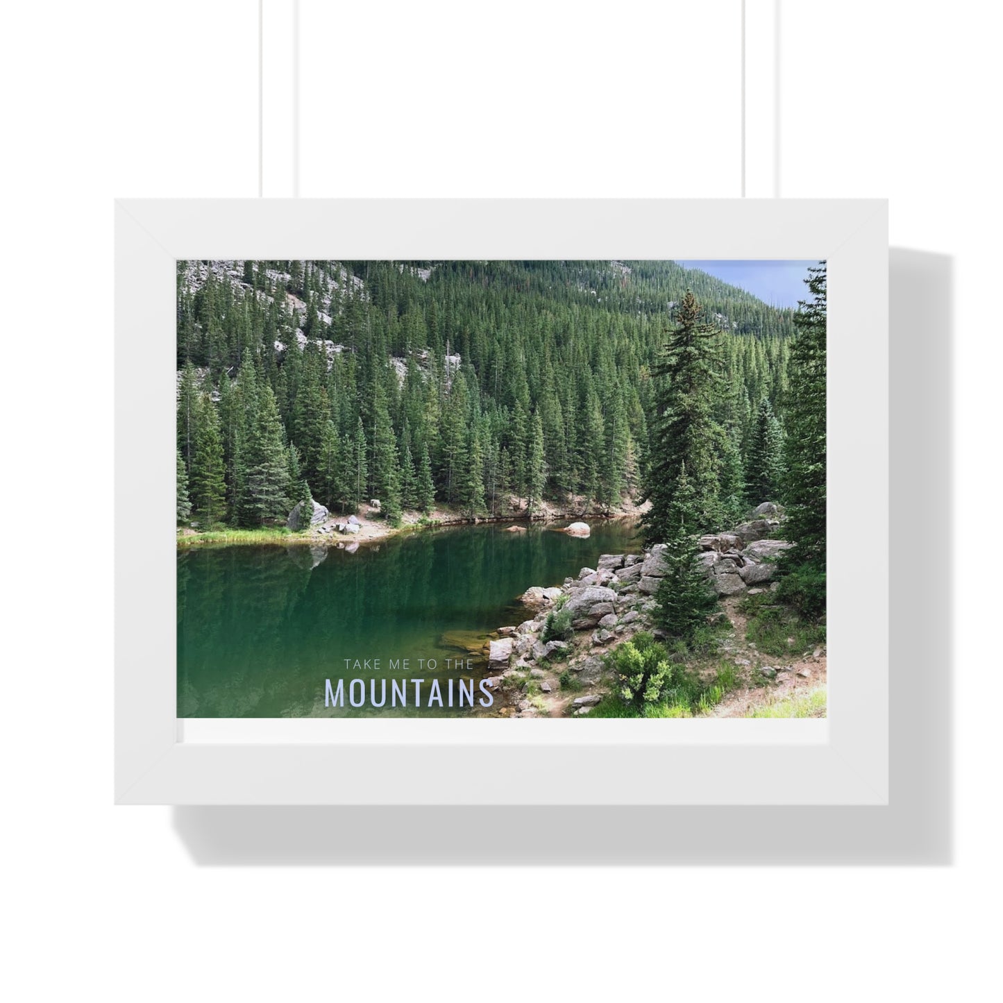 Take Me Back To The Mountains Framed Horizontal Poster