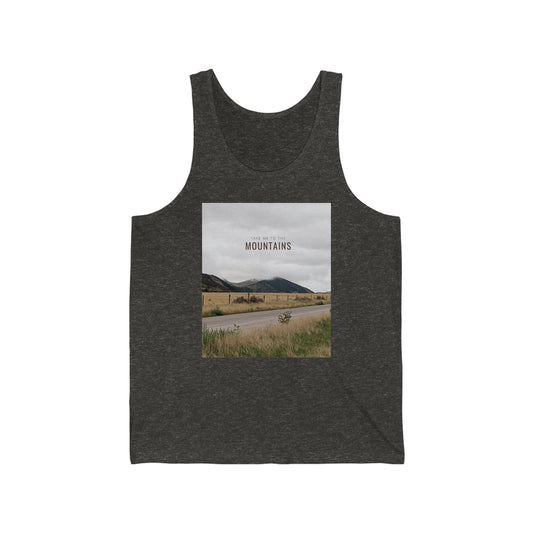 TAKE ME BACK TO THE MOUNTAINS Unisex Jersey Tank