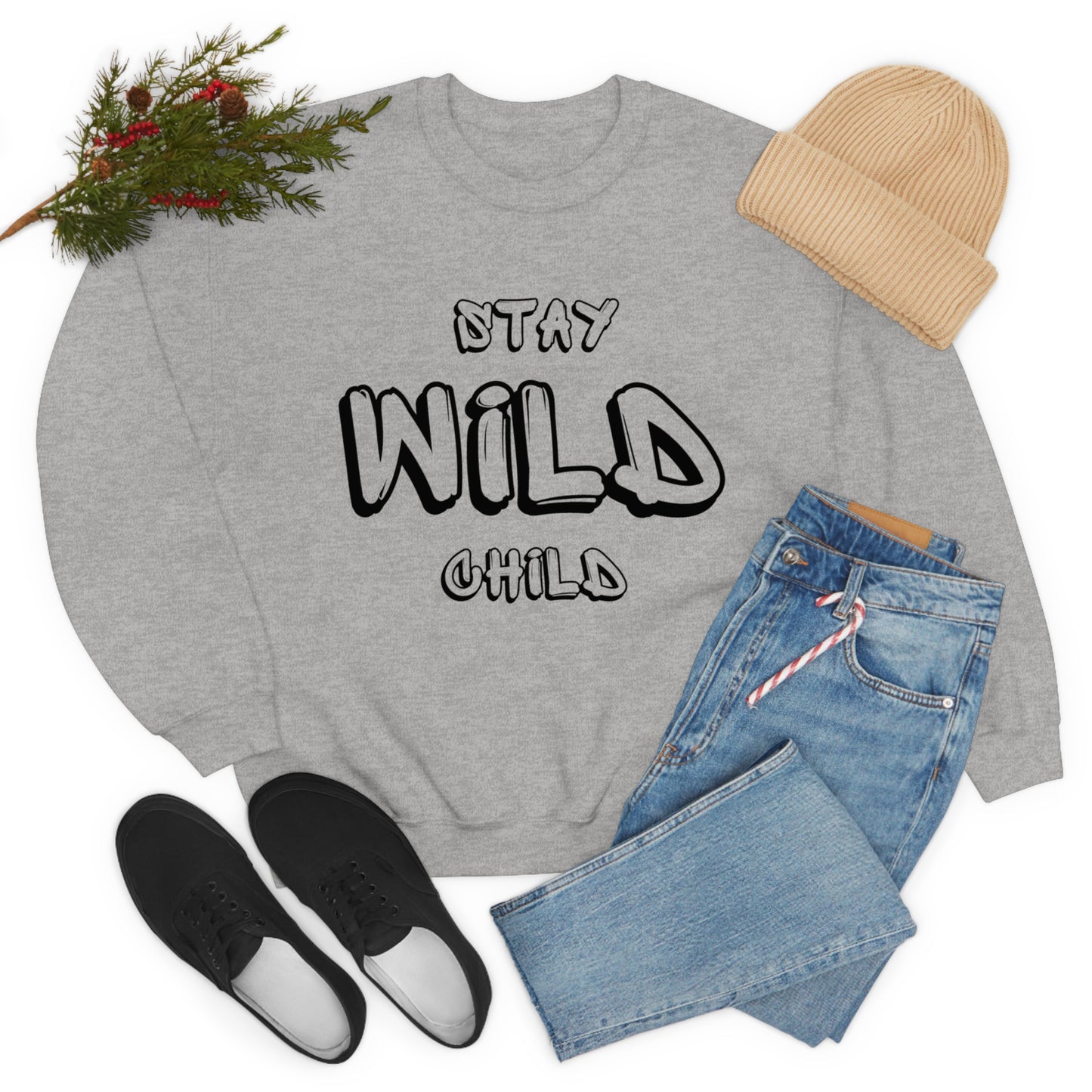 STAY WILD CHILD Unisex Heavy Blend™ Crewneck Sweatshirt