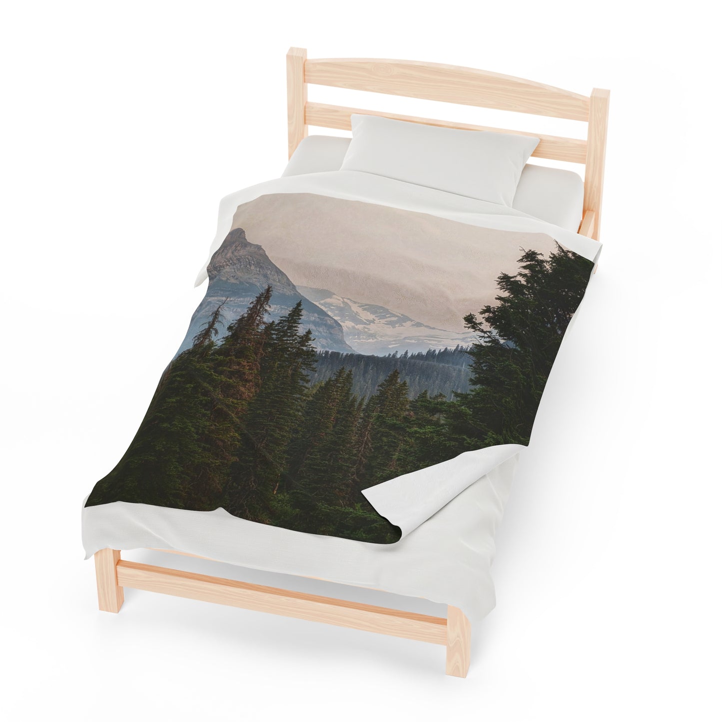 Jackson Glacier Velveteen Plush Blanket