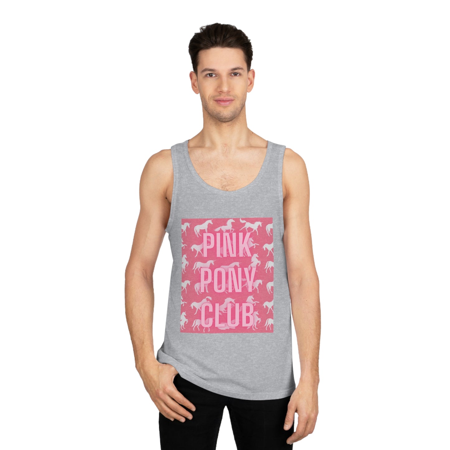 Pink Pony Club Unisex Softstyle™ Tank Top - Trendy Summer Wear for Horse Lovers