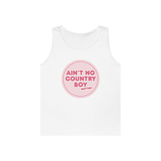 Ain’t no country boy quitter Country Vibes Heavy Cotton Tank Top | Ain't No Country Boy, I Get The Job Done, Perfect for Summer, Gift for Him, Casual Wear