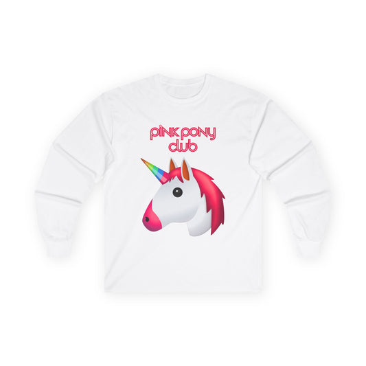Unisex Unicorn Long Sleeve Tee - Pink Pony Club