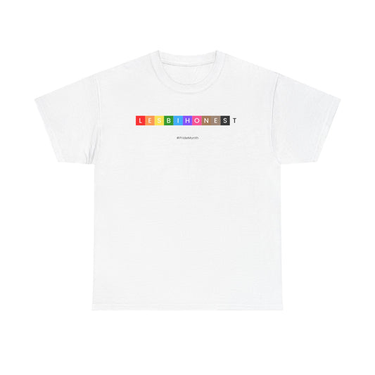 Lesbian Pride Unisex Heavy Cotton Tee - Colorful 'LESBIHONEST' Graphic Shirt