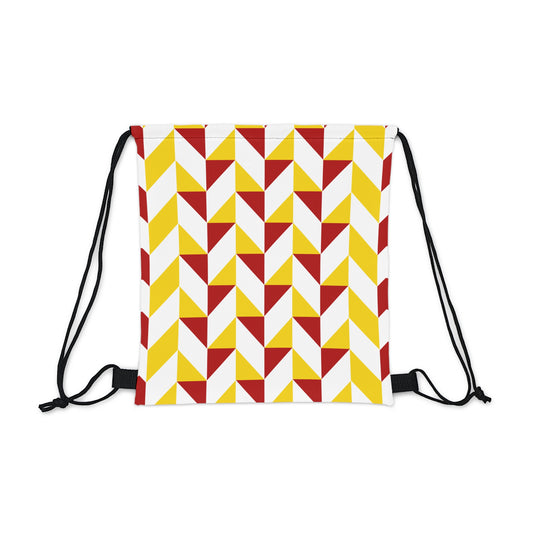 Yellow & Red Outdoor Drawstring Bag
