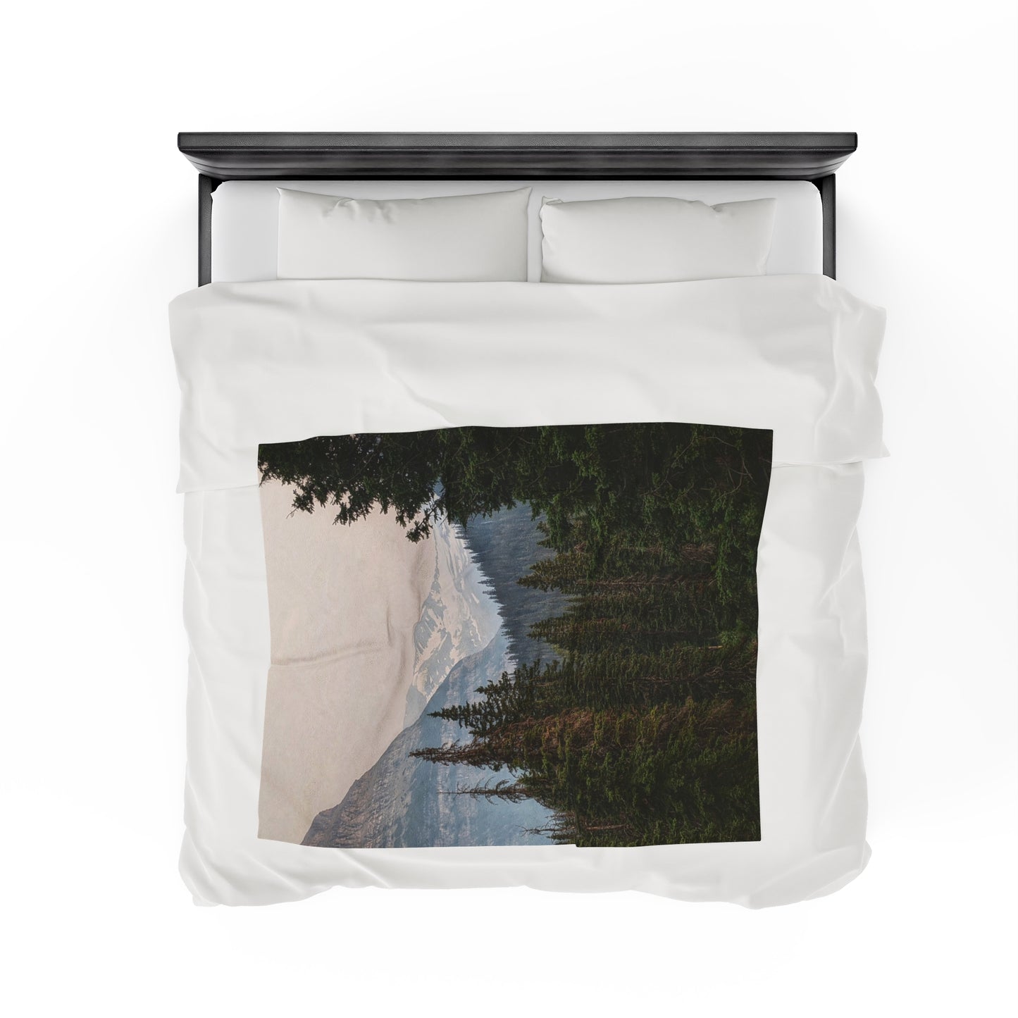 Jackson Glacier Velveteen Plush Blanket