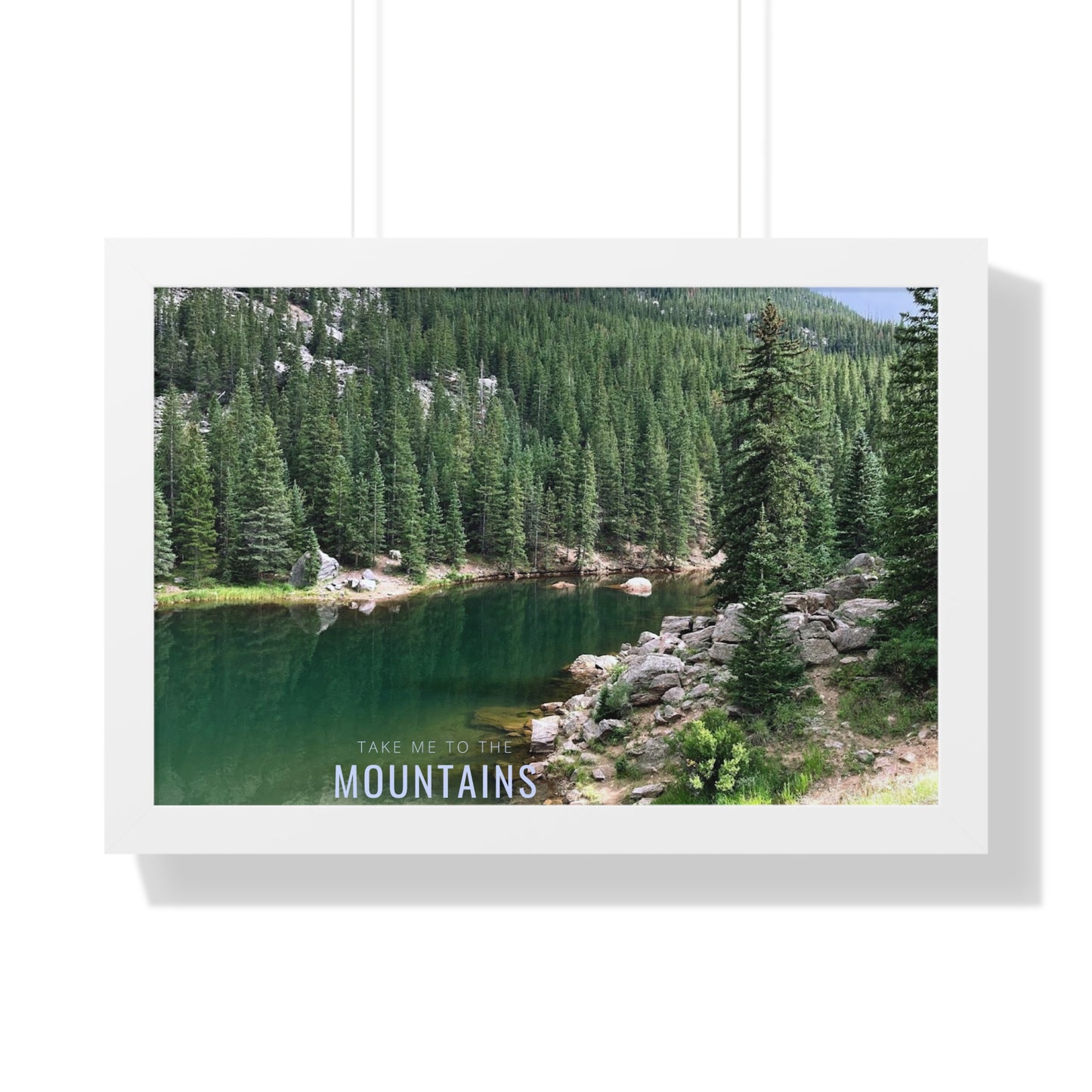 Take Me Back To The Mountains Framed Horizontal Poster
