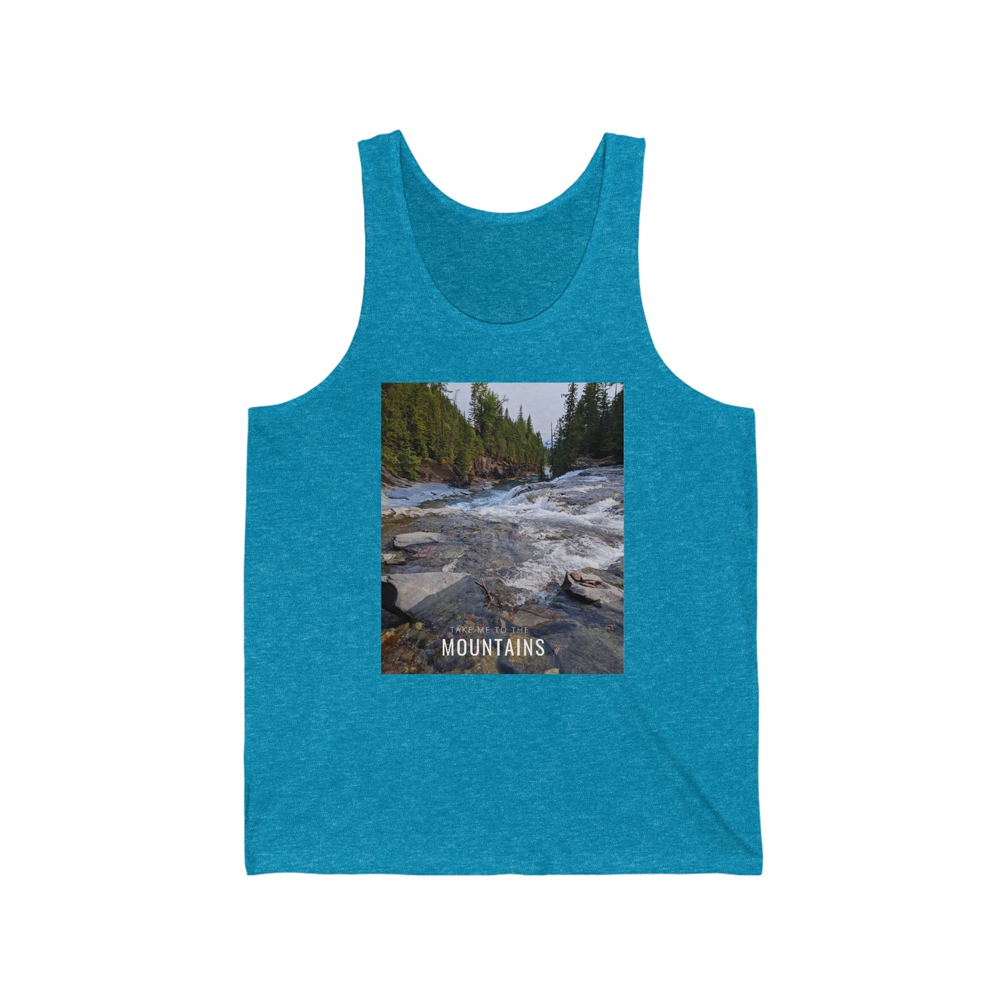 TAKE ME BACK TO THE MOUNTAINS Unisex Jersey Tank
