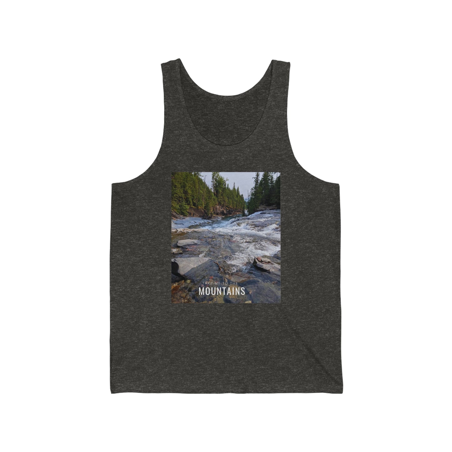 TAKE ME BACK TO THE MOUNTAINS Unisex Jersey Tank