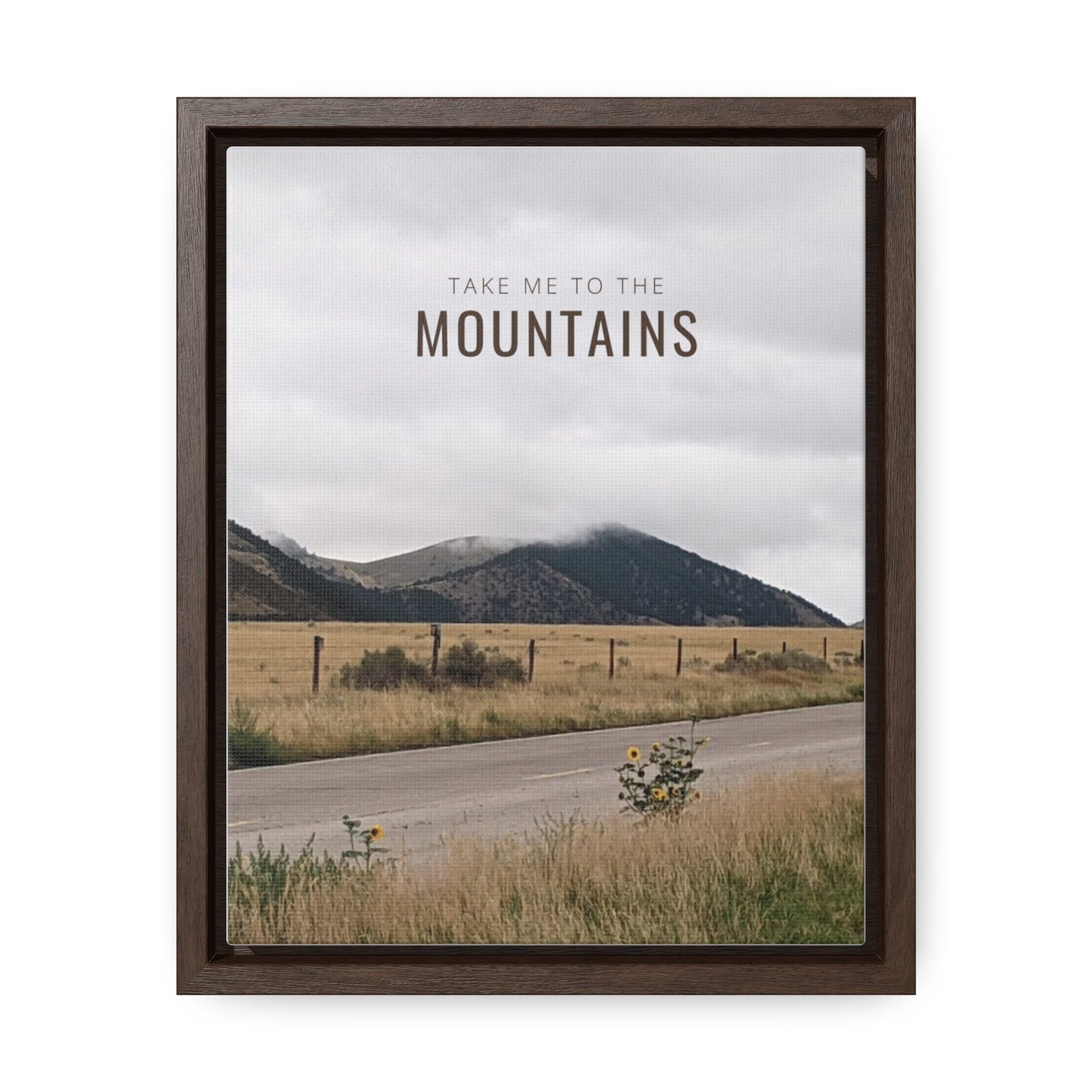 TAKE ME BACK TO THE MOUNTAINS Gallery Canvas Wraps, Vertical Frame