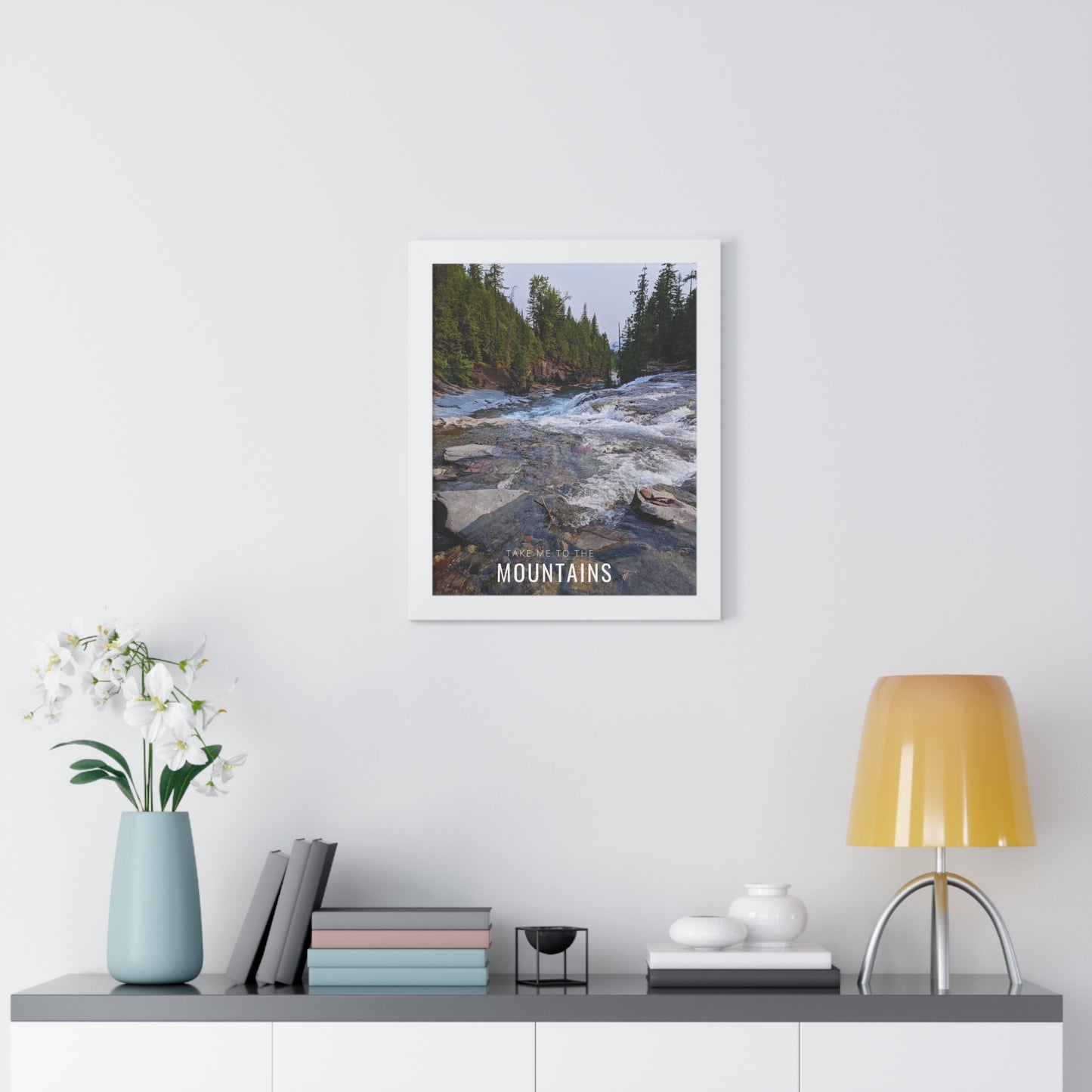 Take Me Back To The Mountains Framed Vertical Poster