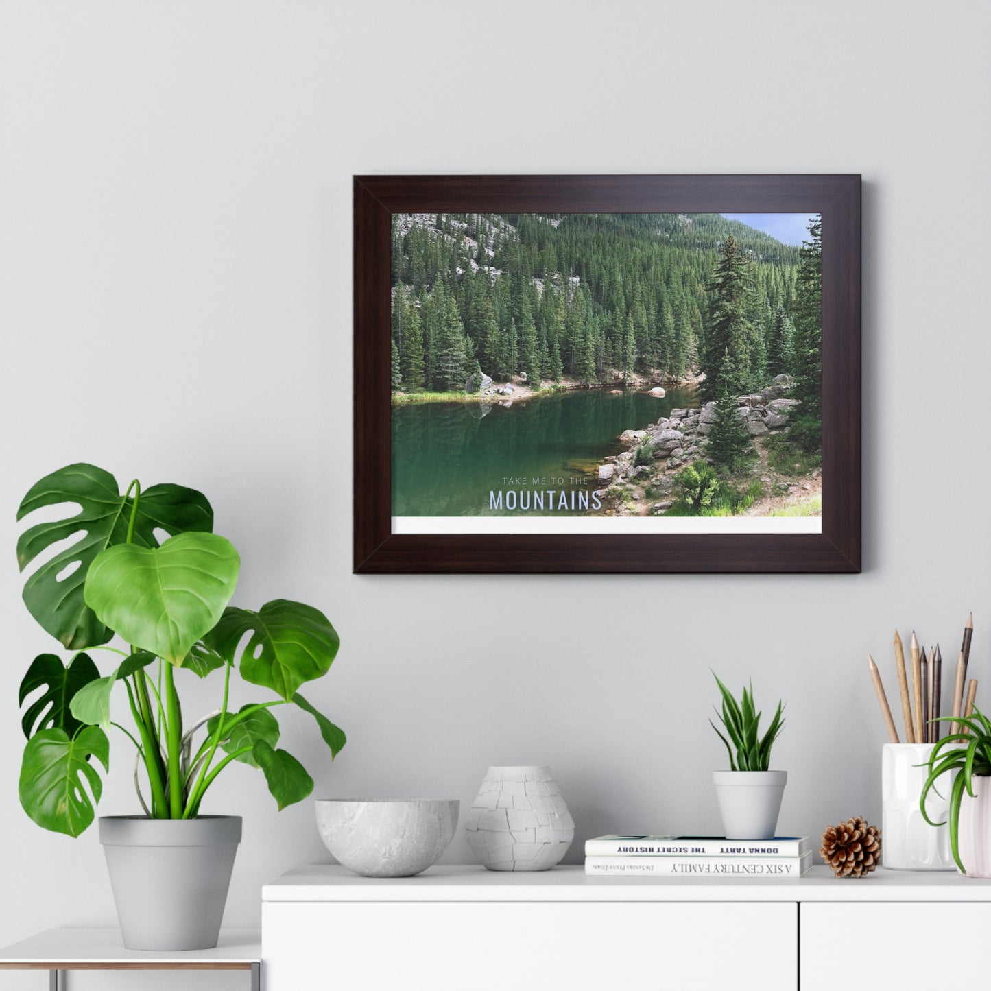 Take Me Back To The Mountains Framed Horizontal Poster