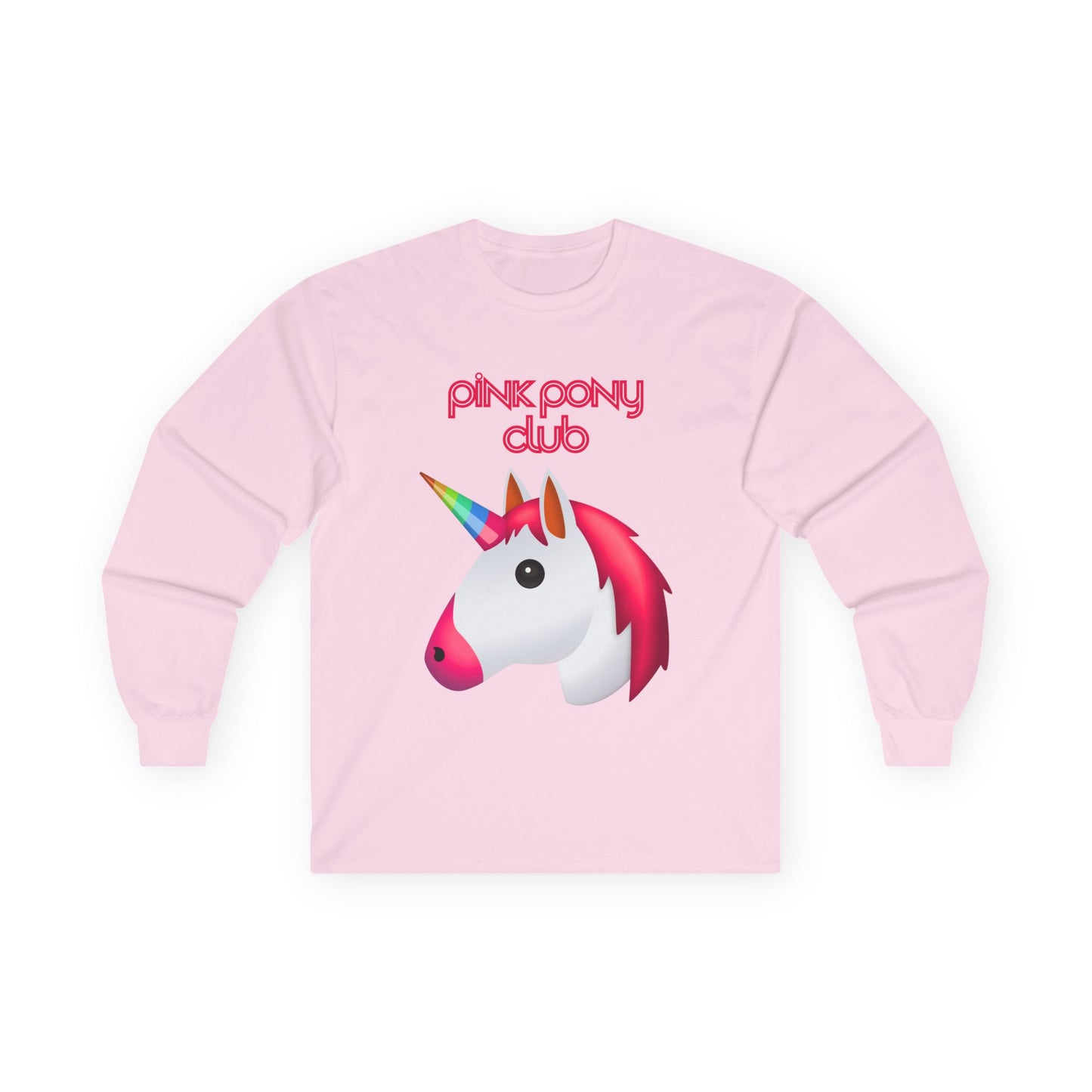 Unisex Unicorn Long Sleeve Tee - Pink Pony Club