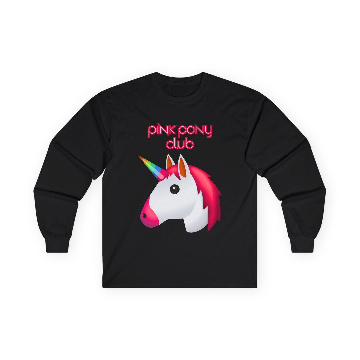 Unisex Unicorn Long Sleeve Tee - Pink Pony Club