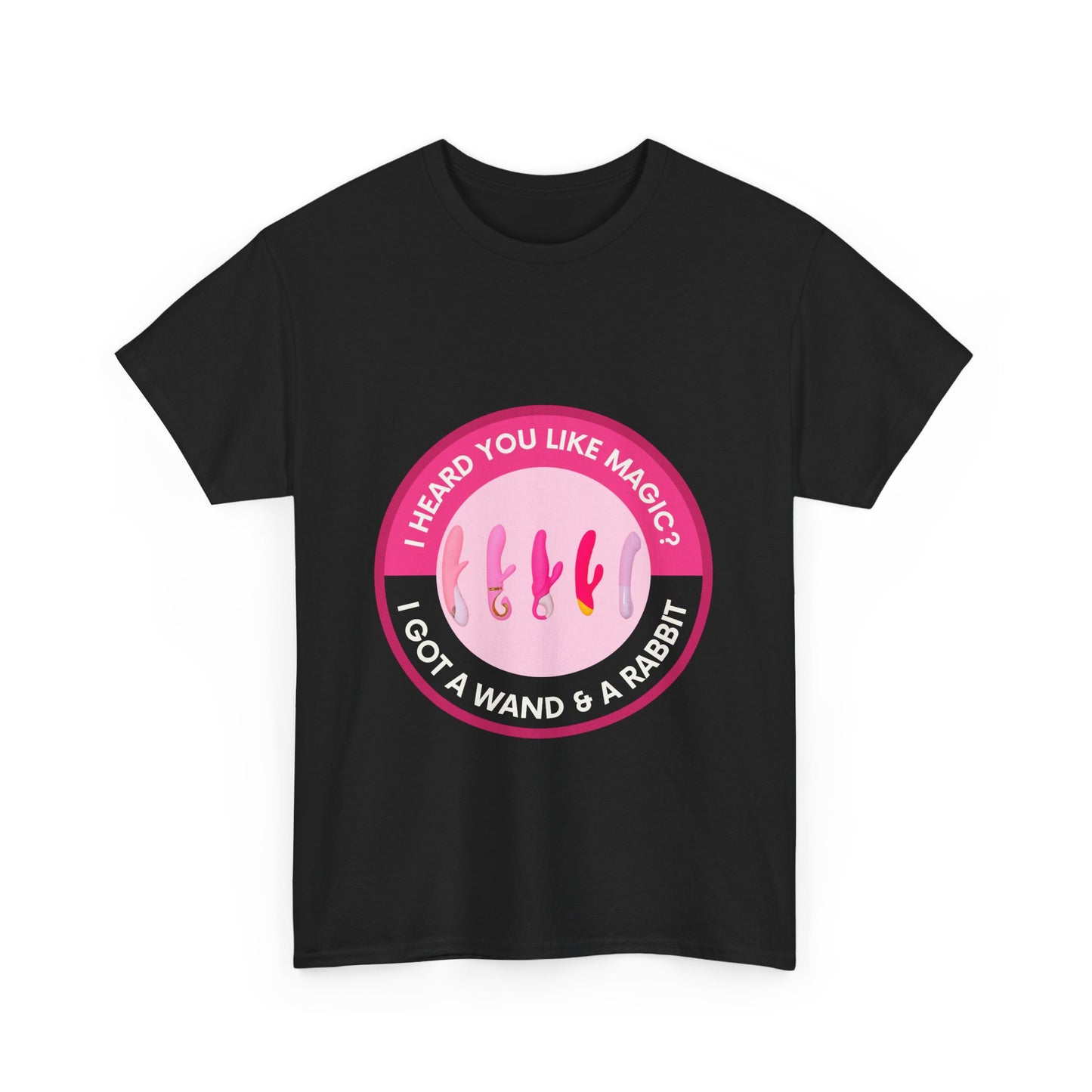Magic Wand and Rabbit Unisex Tee - Fun Gift for Magic Lovers, Unique Birthday Shirt, Fantasy Apparel, Quirky Casual Wear, Festival Top