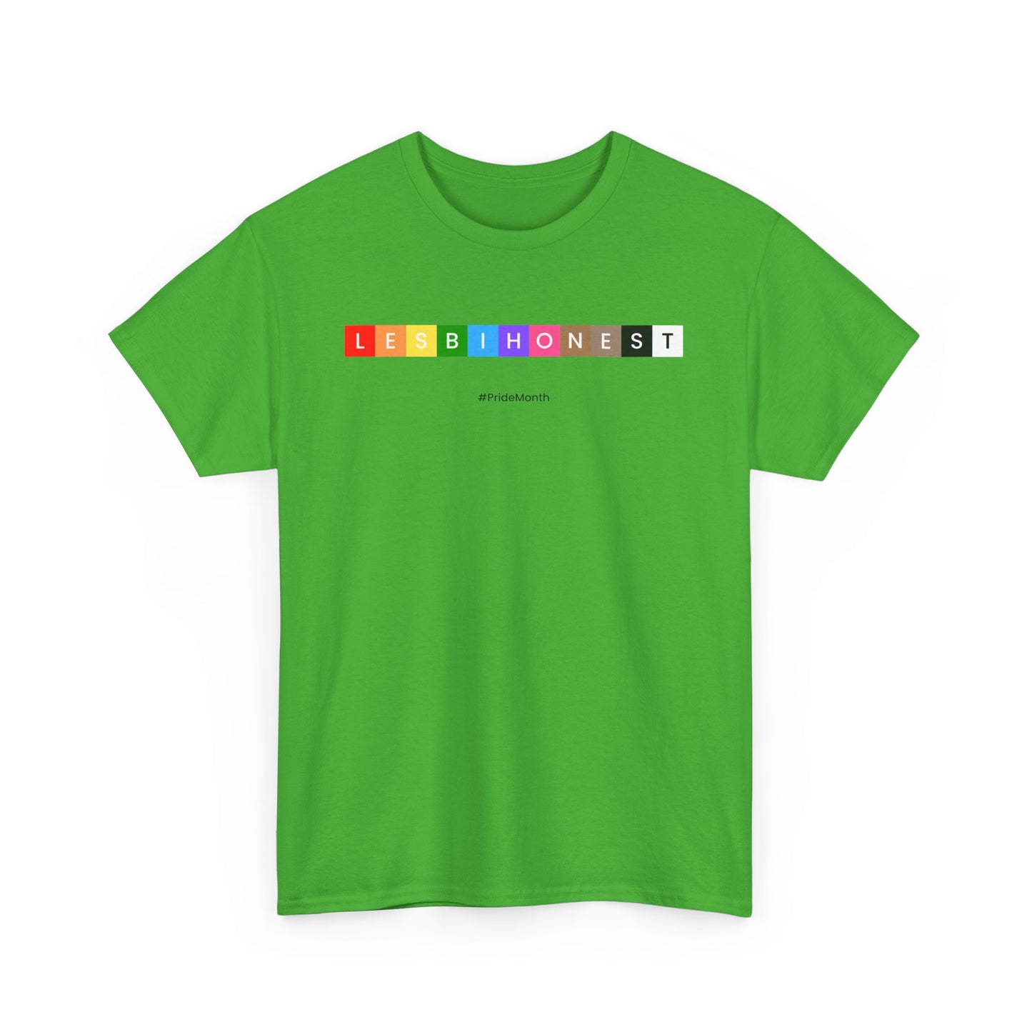 Lesbian Pride Unisex Heavy Cotton Tee - Colorful 'LESBIHONEST' Graphic Shirt