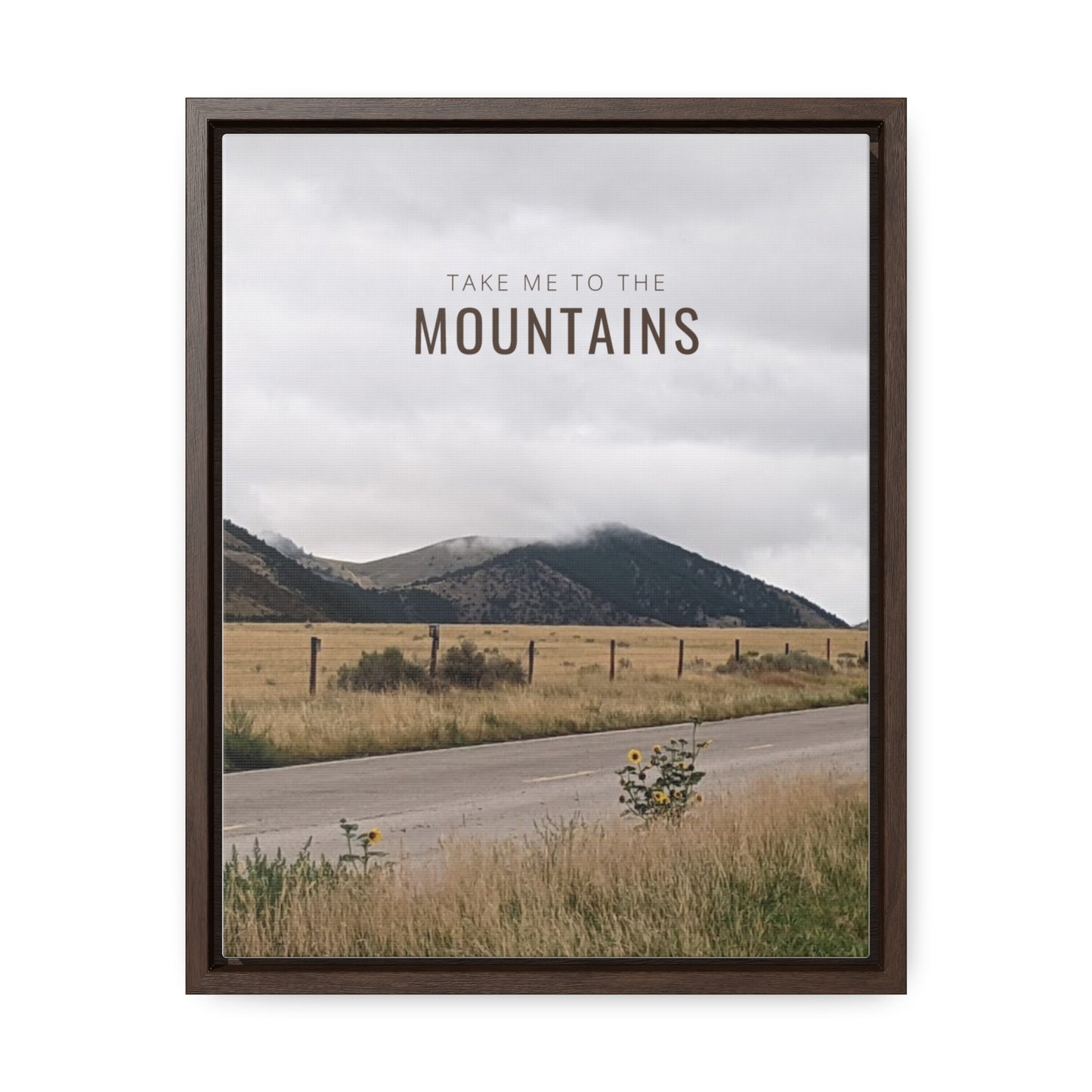 TAKE ME BACK TO THE MOUNTAINS Gallery Canvas Wraps, Vertical Frame