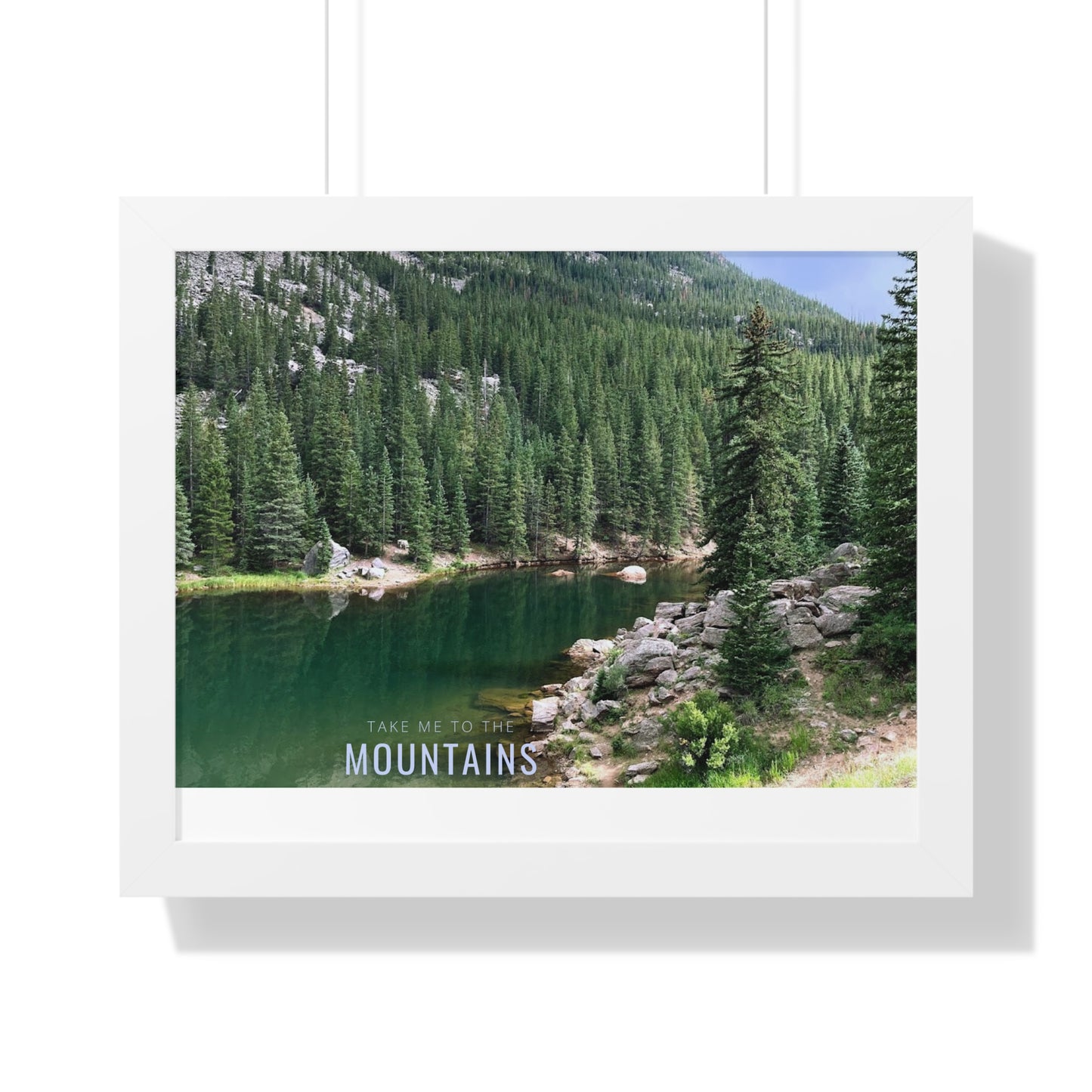 Take Me Back To The Mountains Framed Horizontal Poster