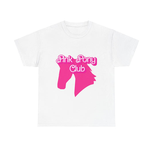 Pink Pony Club Tee - Fun Graphic T-Shirt for Animal Lovers, Horse Enthusiasts, Gifts for Friends, Birthday Parties, Everyday Wear